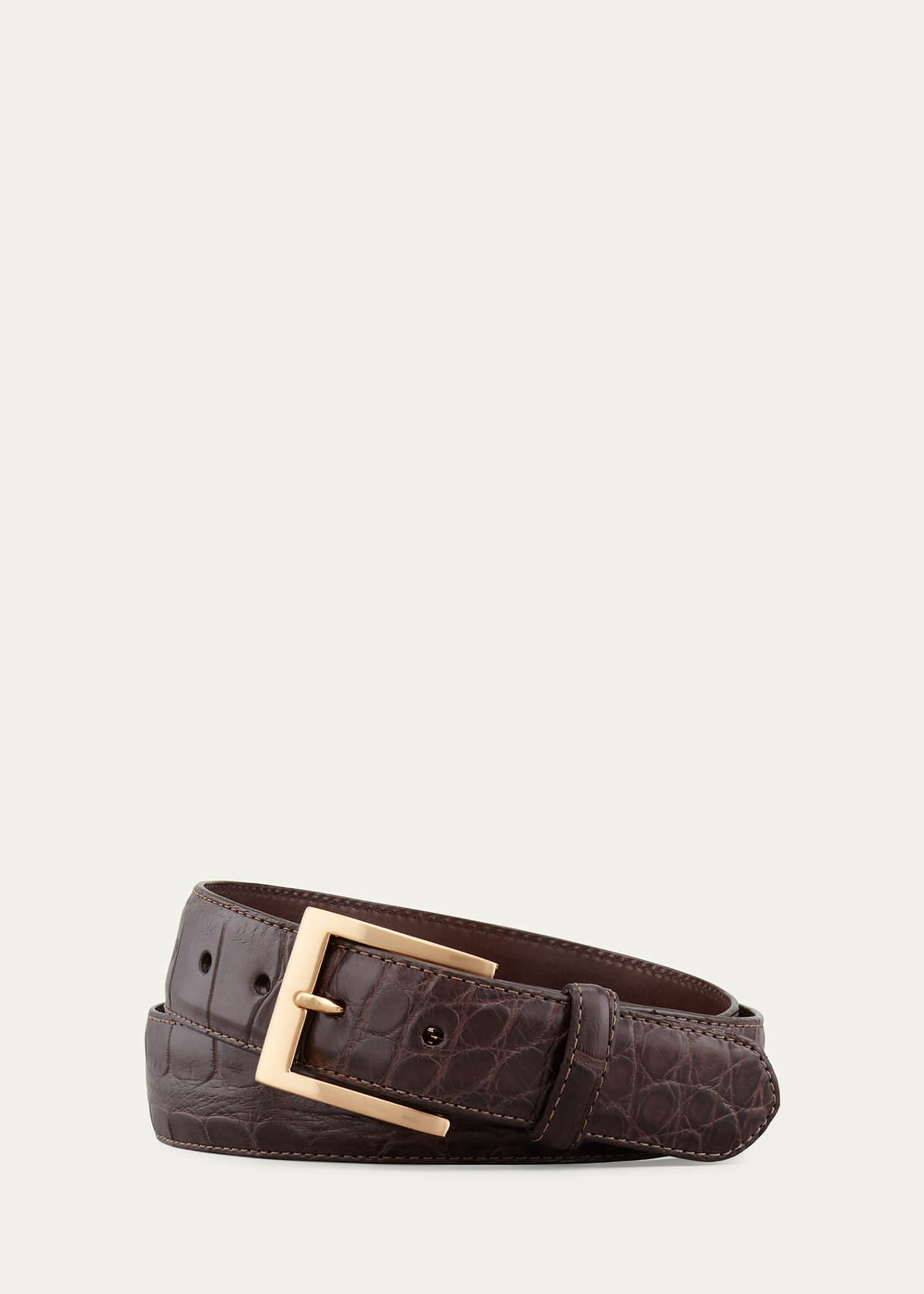 W. Kleinberg Matte Alligator Belt with Interchangeable Buckles Image 2 of 2