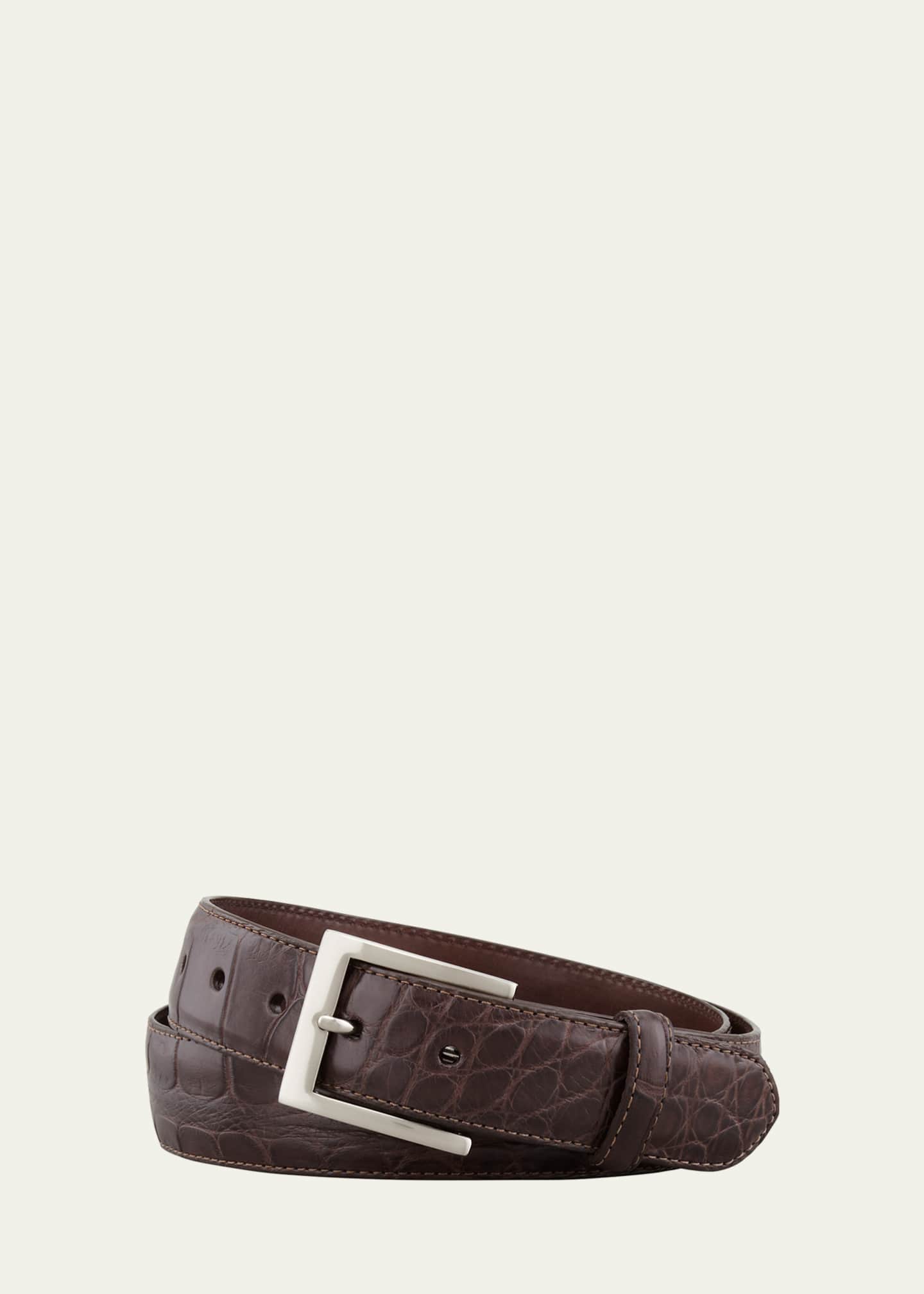 W. Kleinberg Matte Alligator Belt with Interchangeable Buckles Image 1 of 2