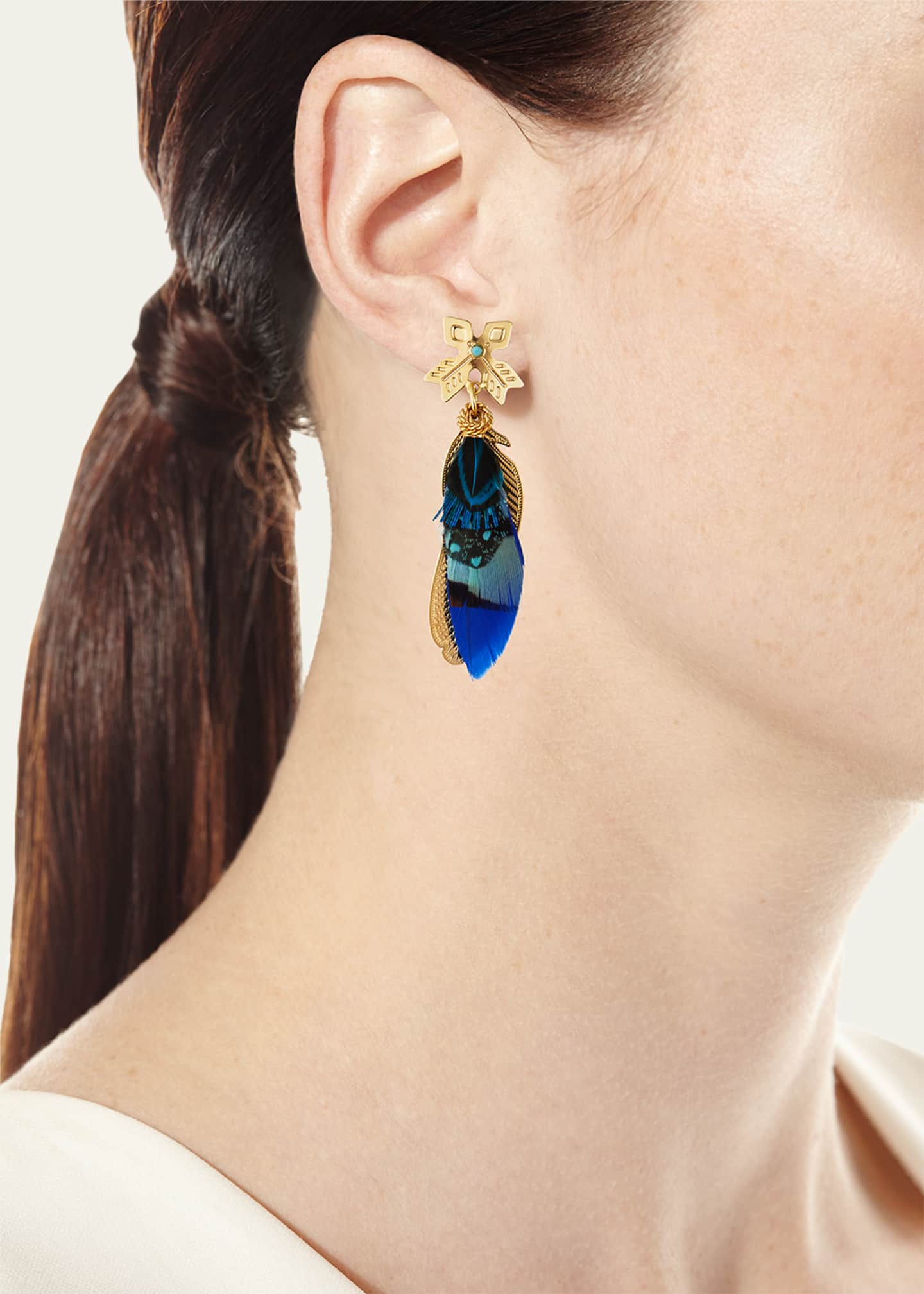 Gas bijoux feather earrings discount