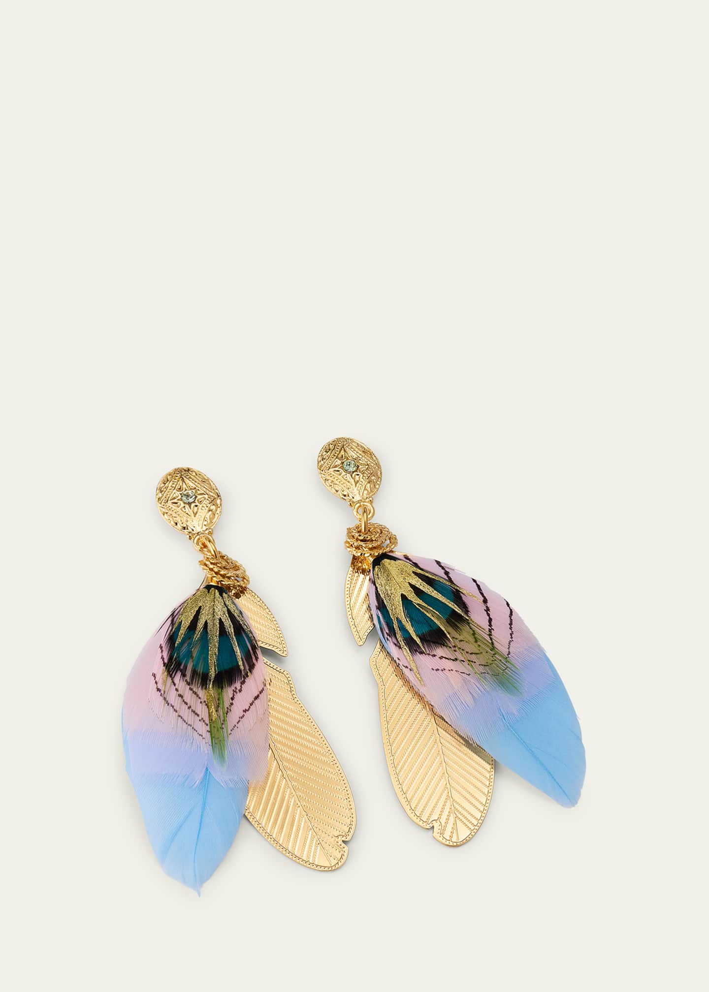 Gas bijoux 2024 feather earrings
