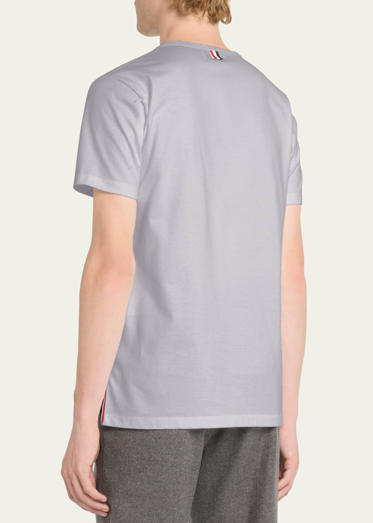 Thom Browne Short-Sleeve Logo Pocket T-Shirt Image 3 of 5