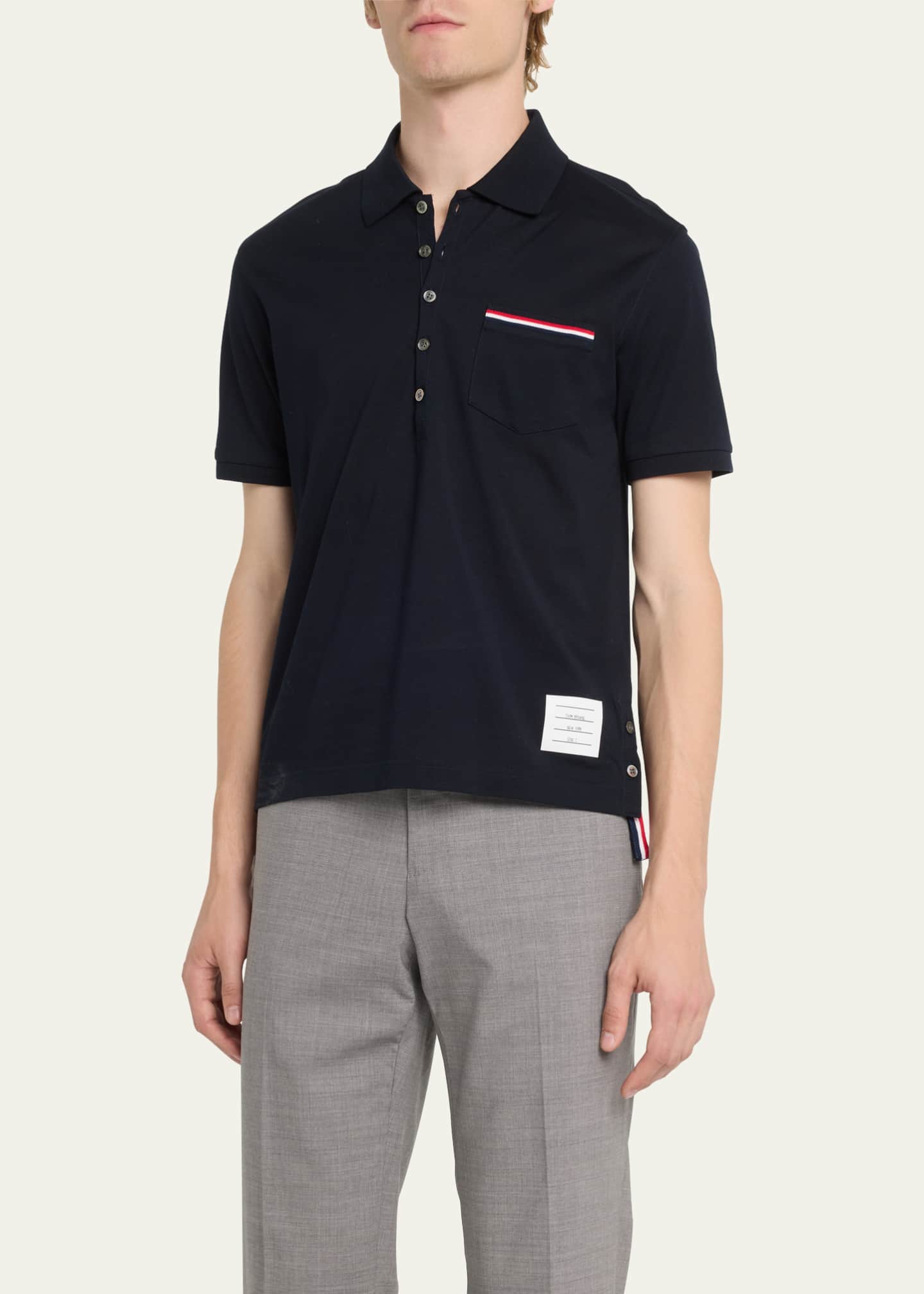 Tシャツ・カットソー THOM BROWNE LINEN STRIPED POCKET T-SHIRT Thom Browne Linen Striped Pocket T-shirt | italist