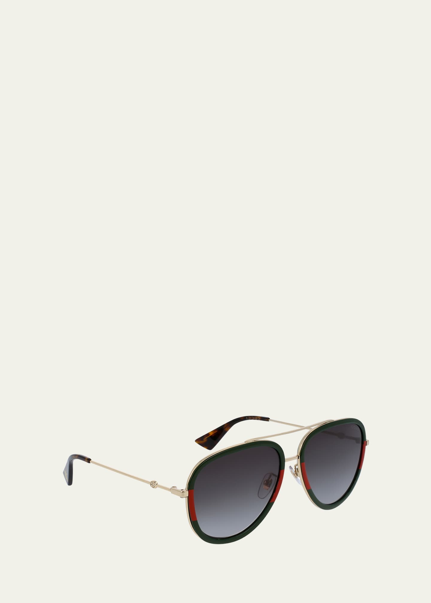 gucci aviator sunglasses green and red