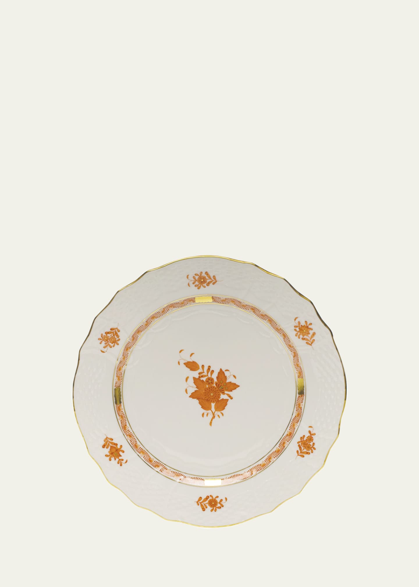 Herend Chinese Bouquet Rust Service Plate