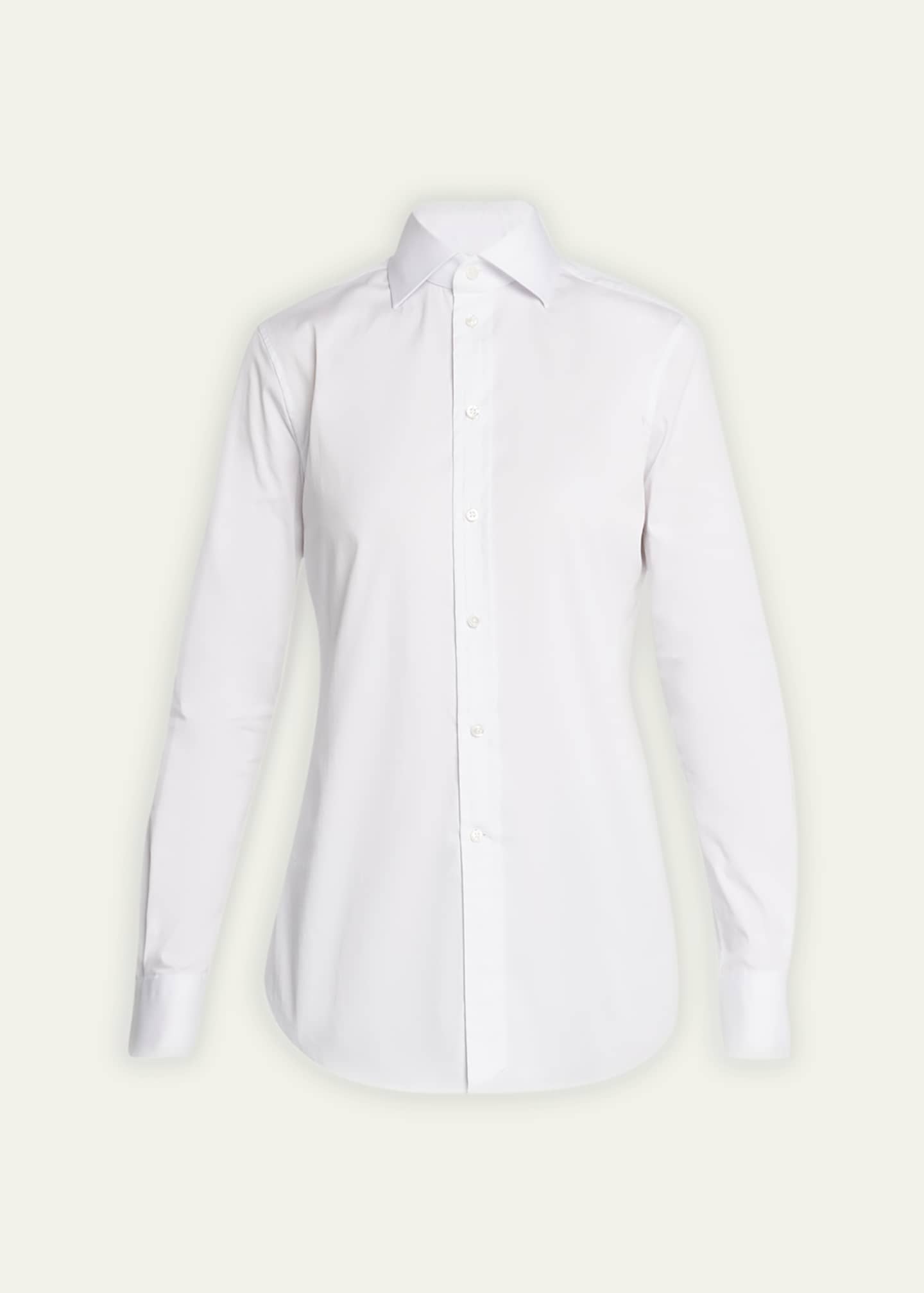Ralph Lauren Collection Charmain Stretch Poplin Shirt Image 1 of 3