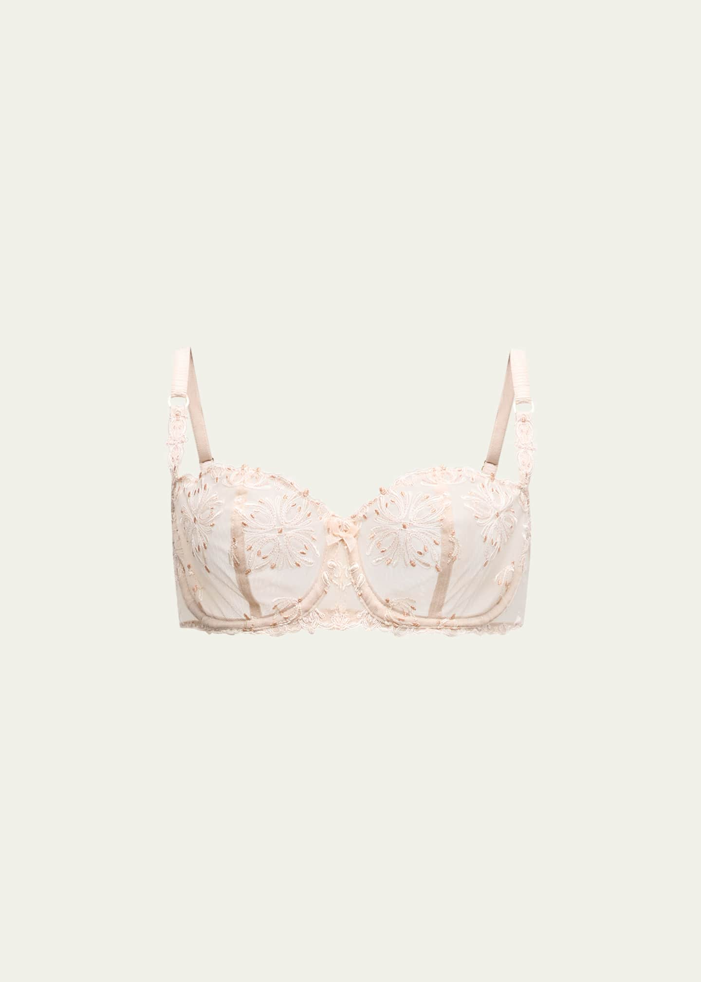 Womens Champs Elysées Lace Unlined Demi Bra Spice, Rose