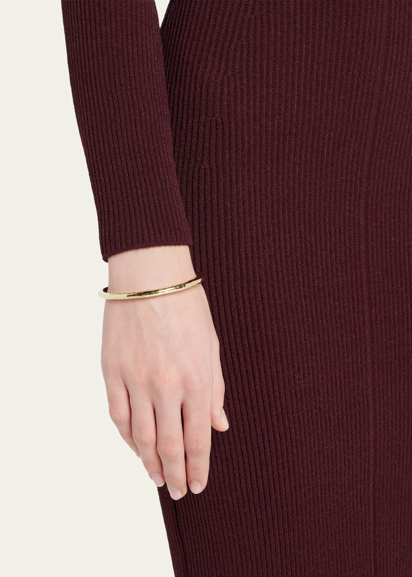 Ippolita Large Hammered Bangle in 18K Gold Image 2 of 4
