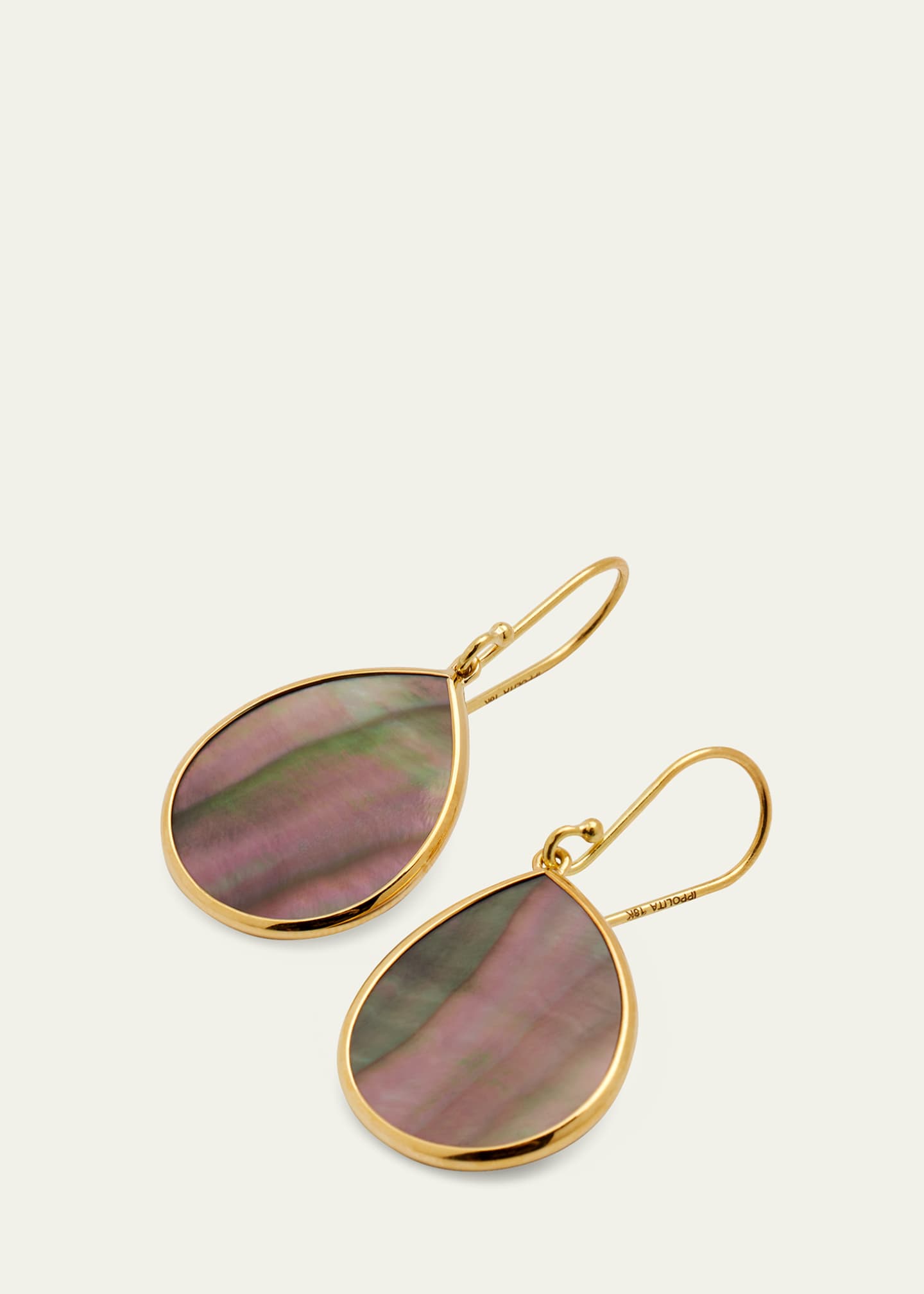Ippolita Small Stone Teardrop Earrings in 18K Gold Image 3 of 4