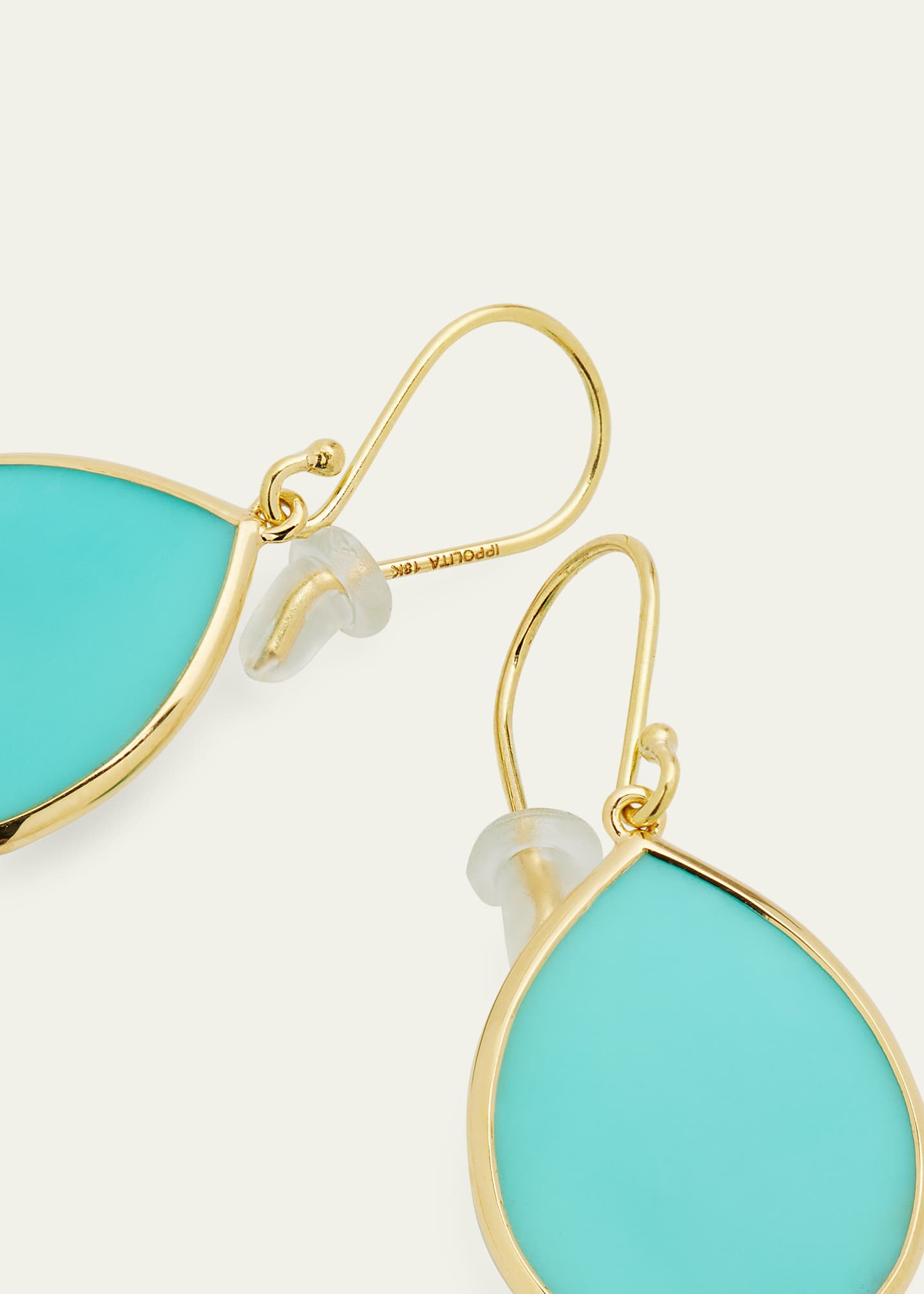 Ippolita Small Stone Teardrop Earrings in 18K Gold Image 4 of 4