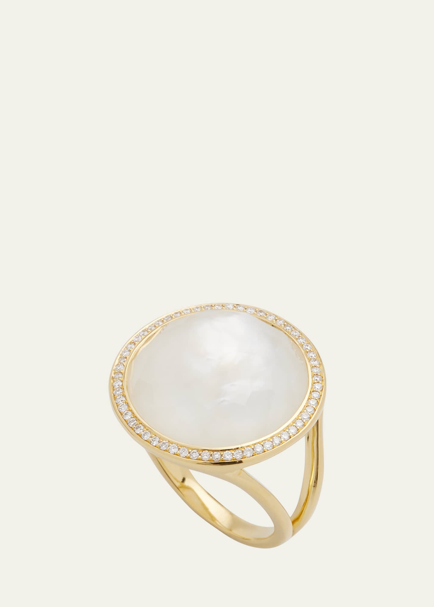 Ippolita Medium Ring in 18K Gold with Diamonds Image 3 of 4