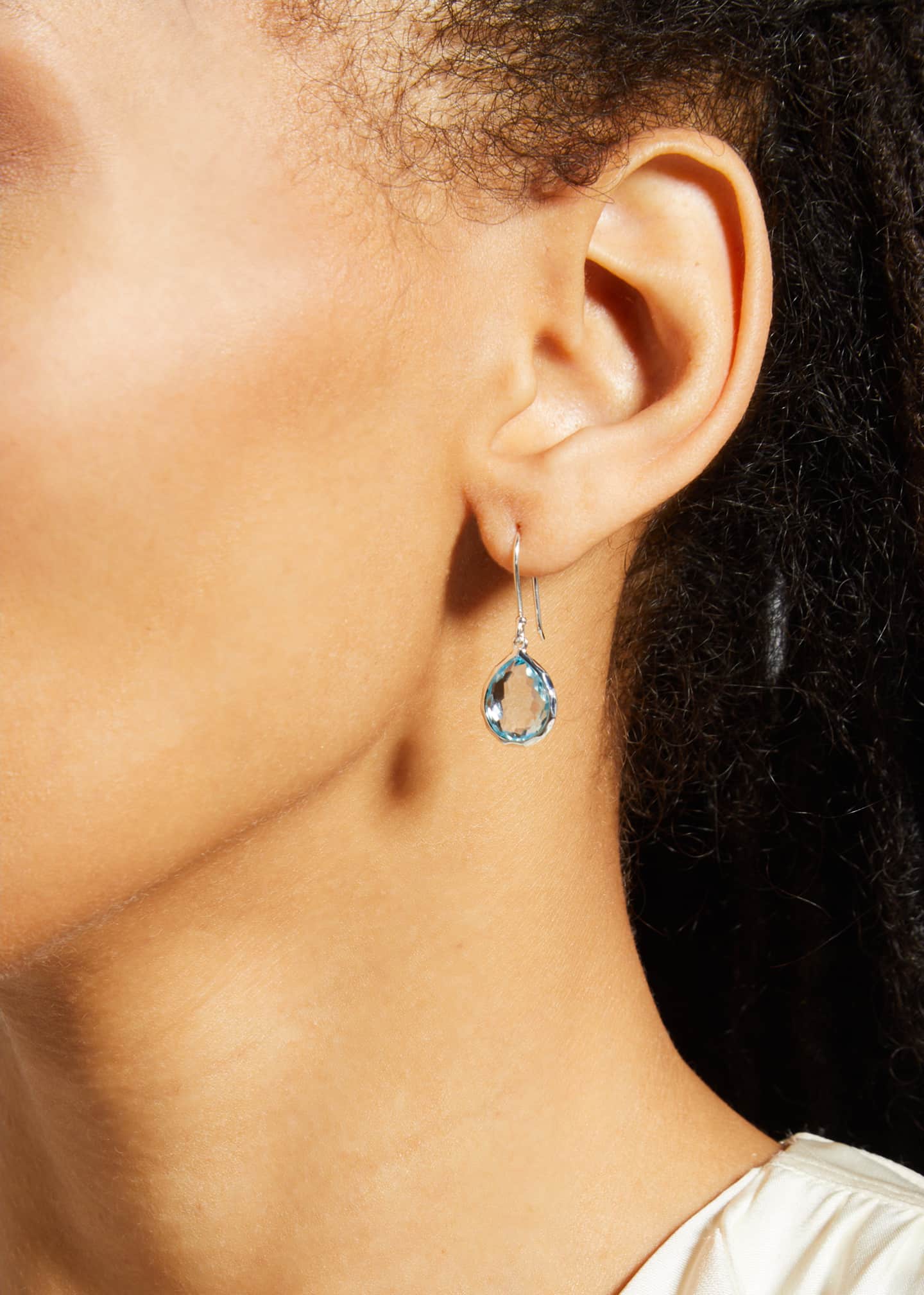 Ippolita Mini Teardrop Earrings in Sterling Silver Image 2 of 4