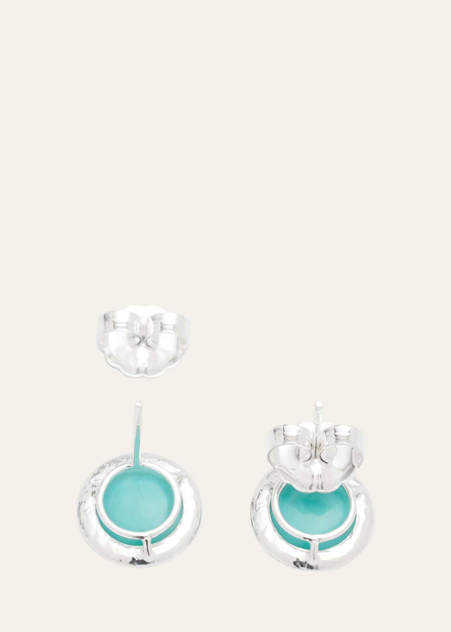 Ippolita Small Stud Earrings in Sterling Silver with Diamonds Image 4 of 4
