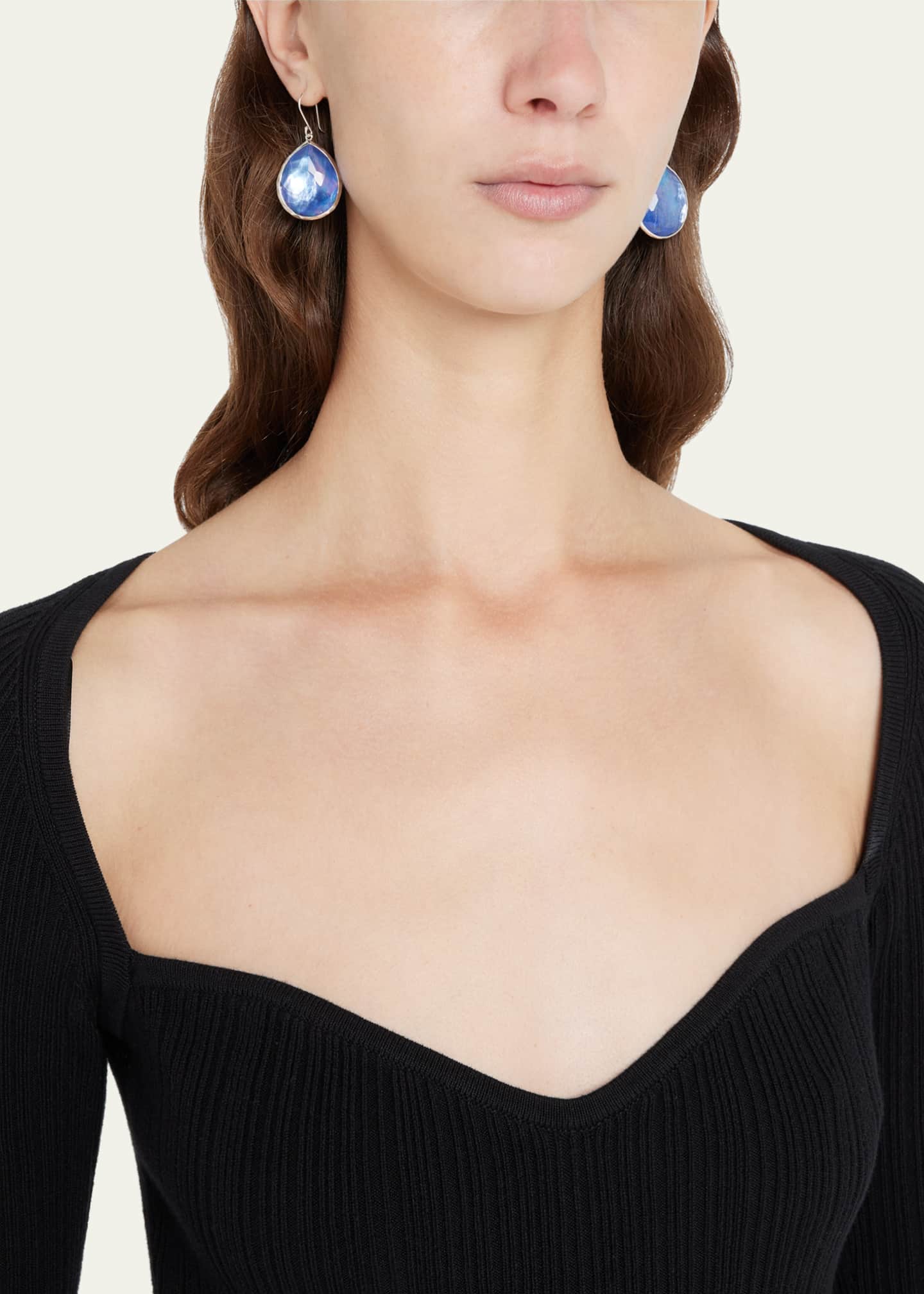 Ippolita Large Teardrop Earrings in Sterling Silver Image 2 of 4