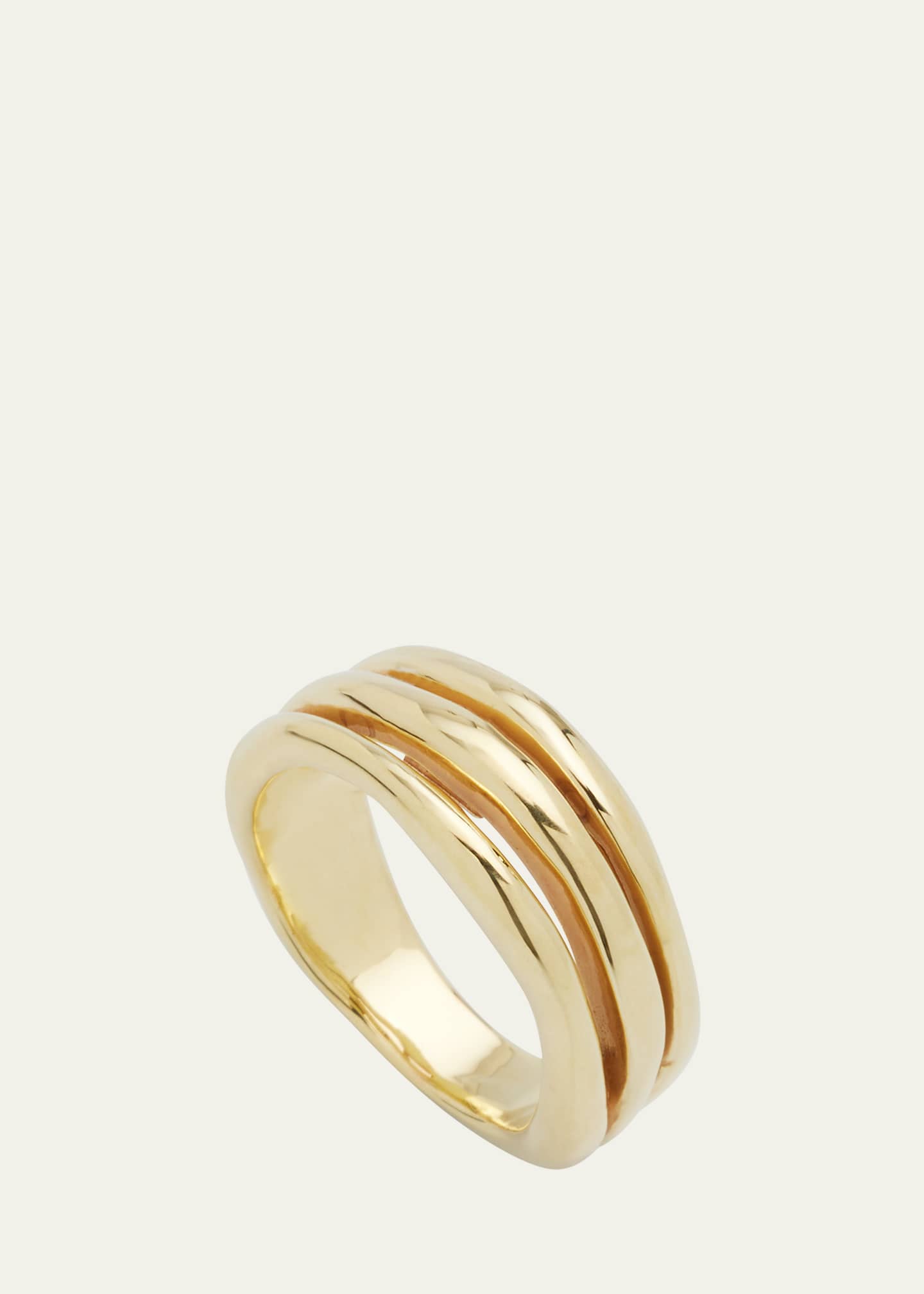 Gold triple band ring sale