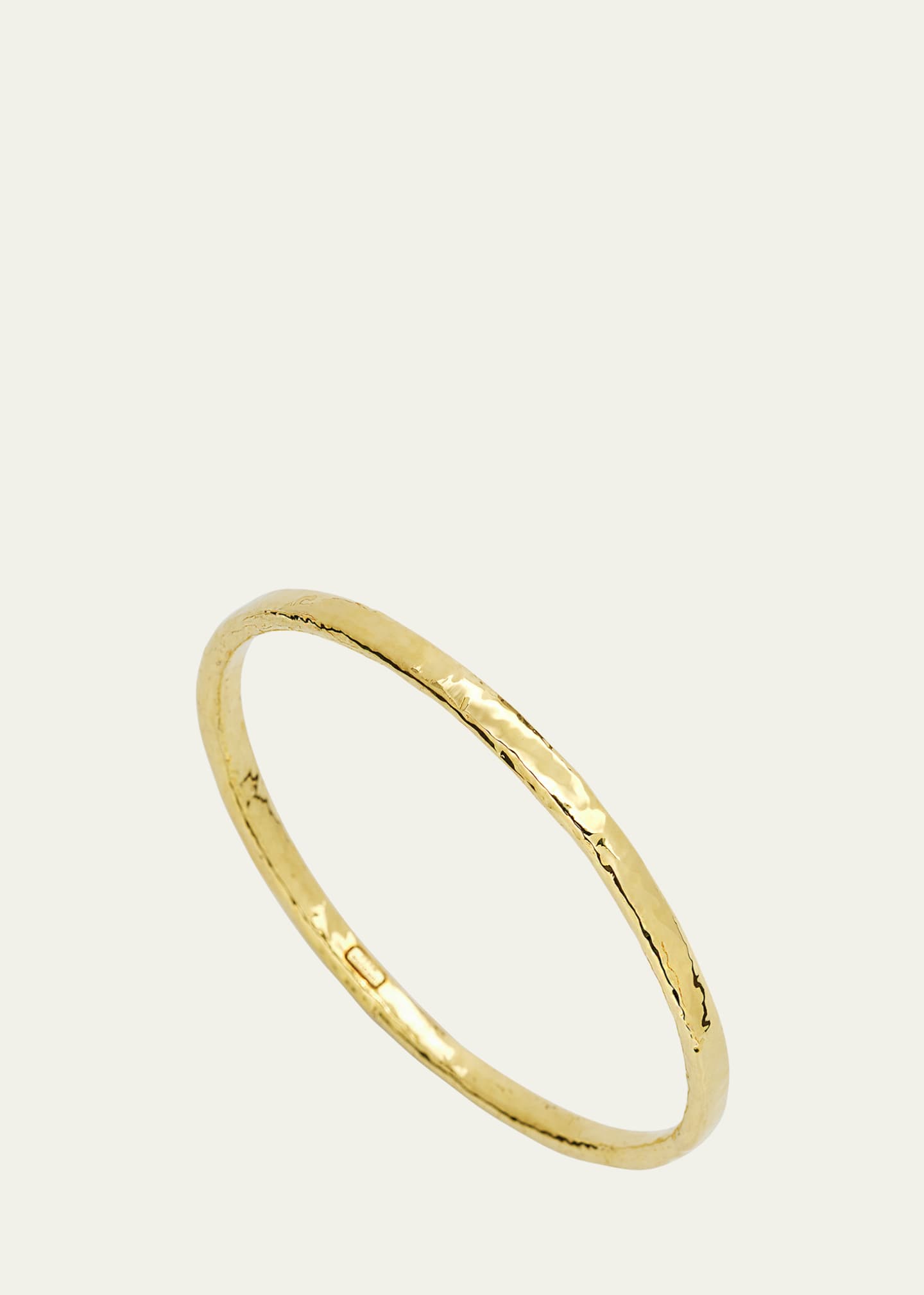 Ippolita Hammered Flat Bangle in 18K Gold Image 3 of 4