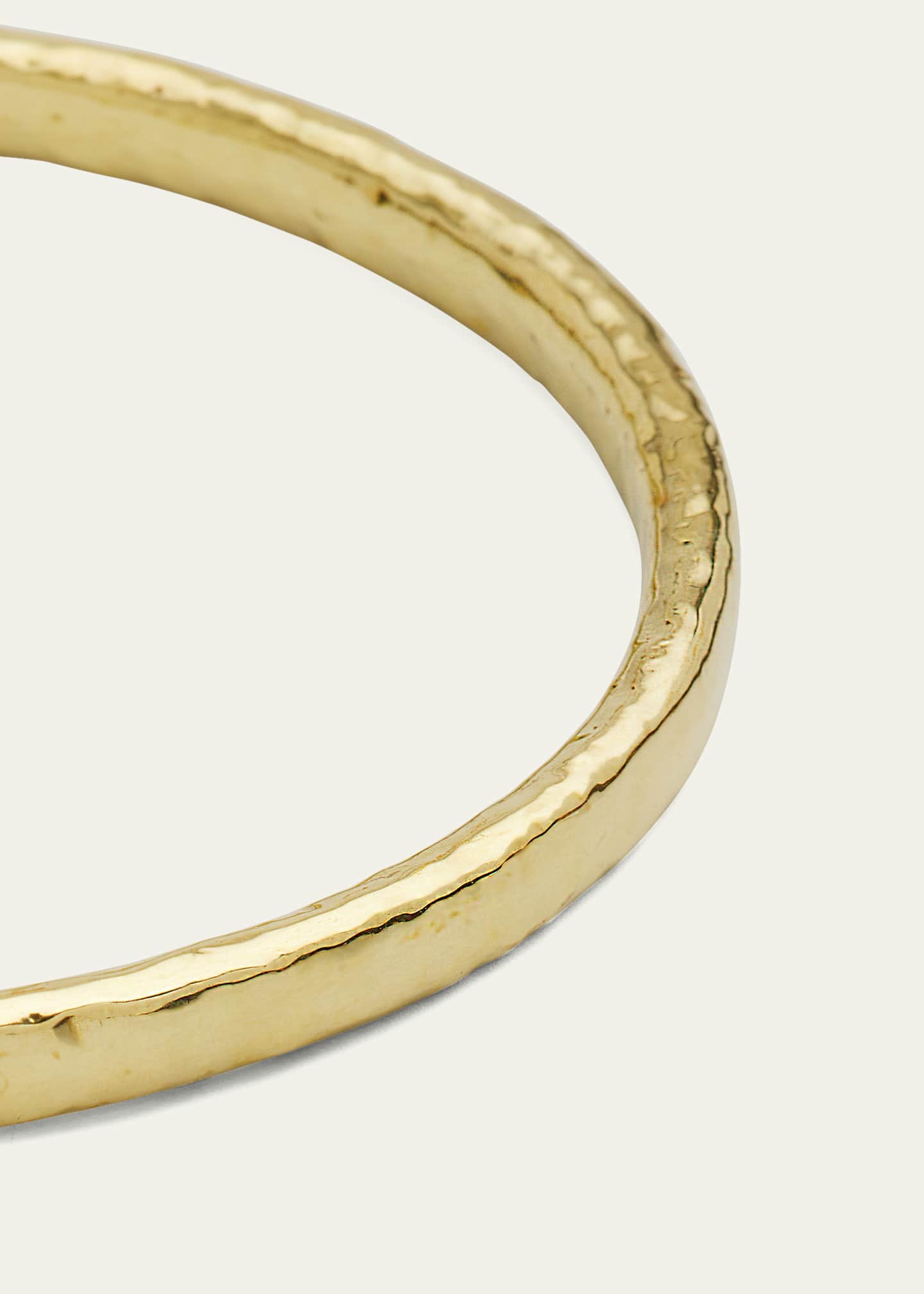 Ippolita Hammered Flat Bangle in 18K Gold Image 4 of 4