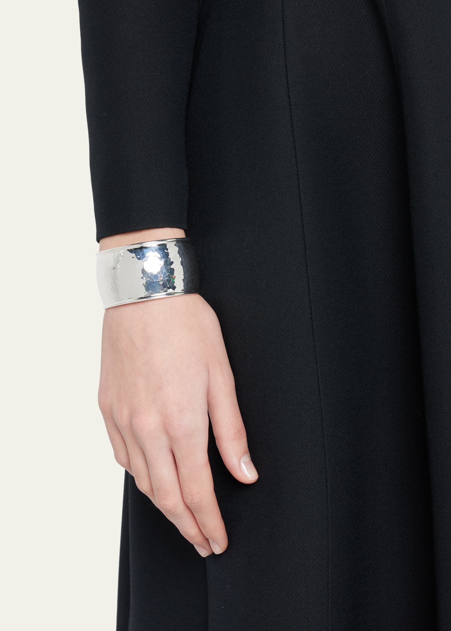 Ippolita Statement Hammered Cuff Bracelet in Sterling Silver Image 2 of 4