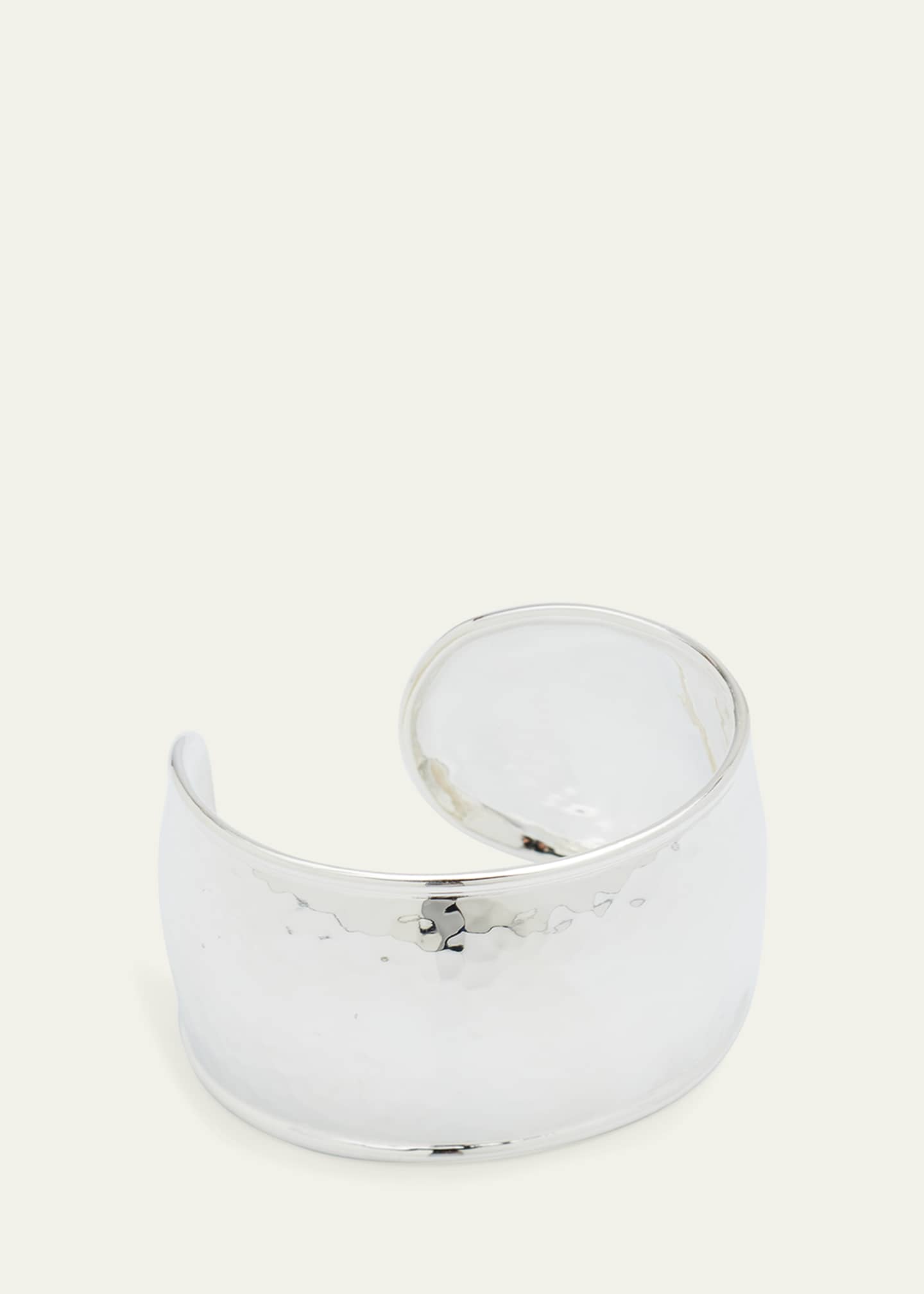 Ippolita Statement Hammered Cuff Bracelet in Sterling Silver Image 3 of 4