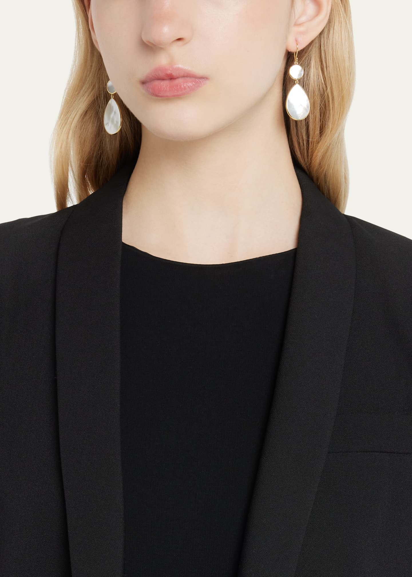 Ippolita Snowman 2-Stone Drop Earrings in 18K Gold Image 2 of 4