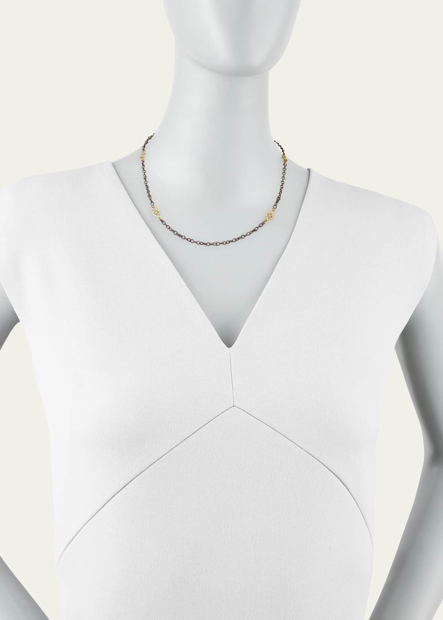 Armenta Short Gold-Station Cable-Chain Necklace, 18"L Image 2 of 2