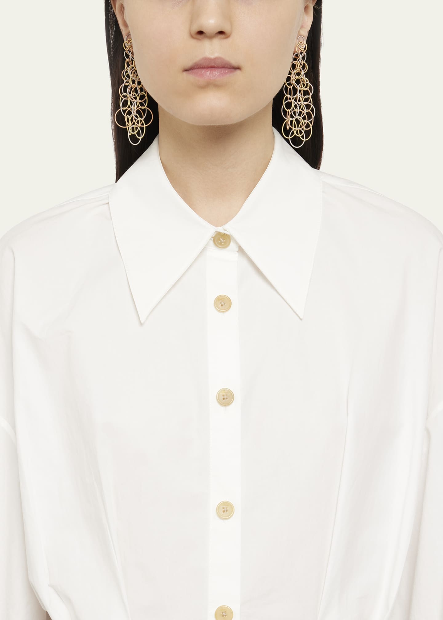 Buccellati 18K Hawaii Long Pendant Earrings, 9.5cm Image 2 of 4