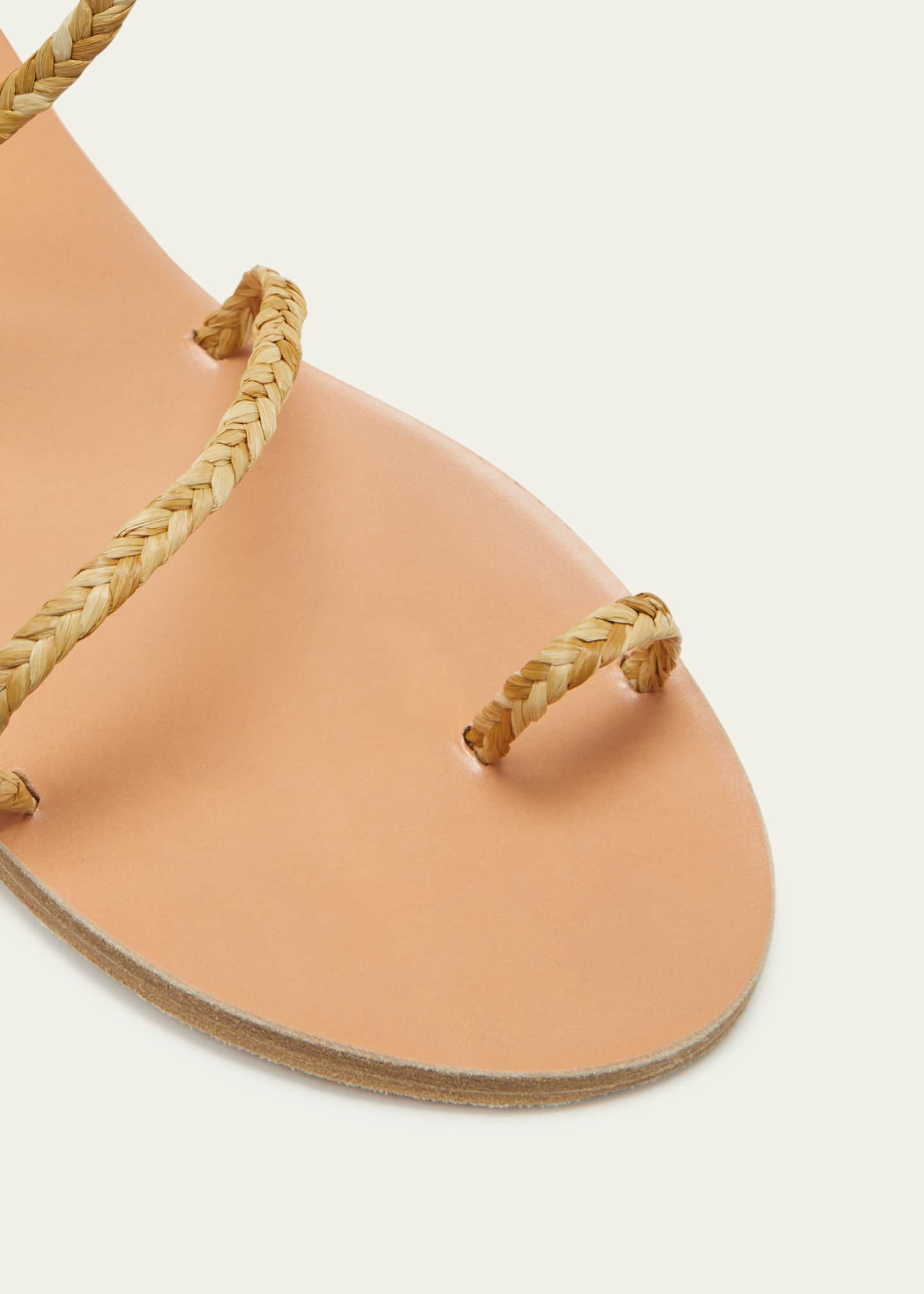 Braided toe ring sandals top