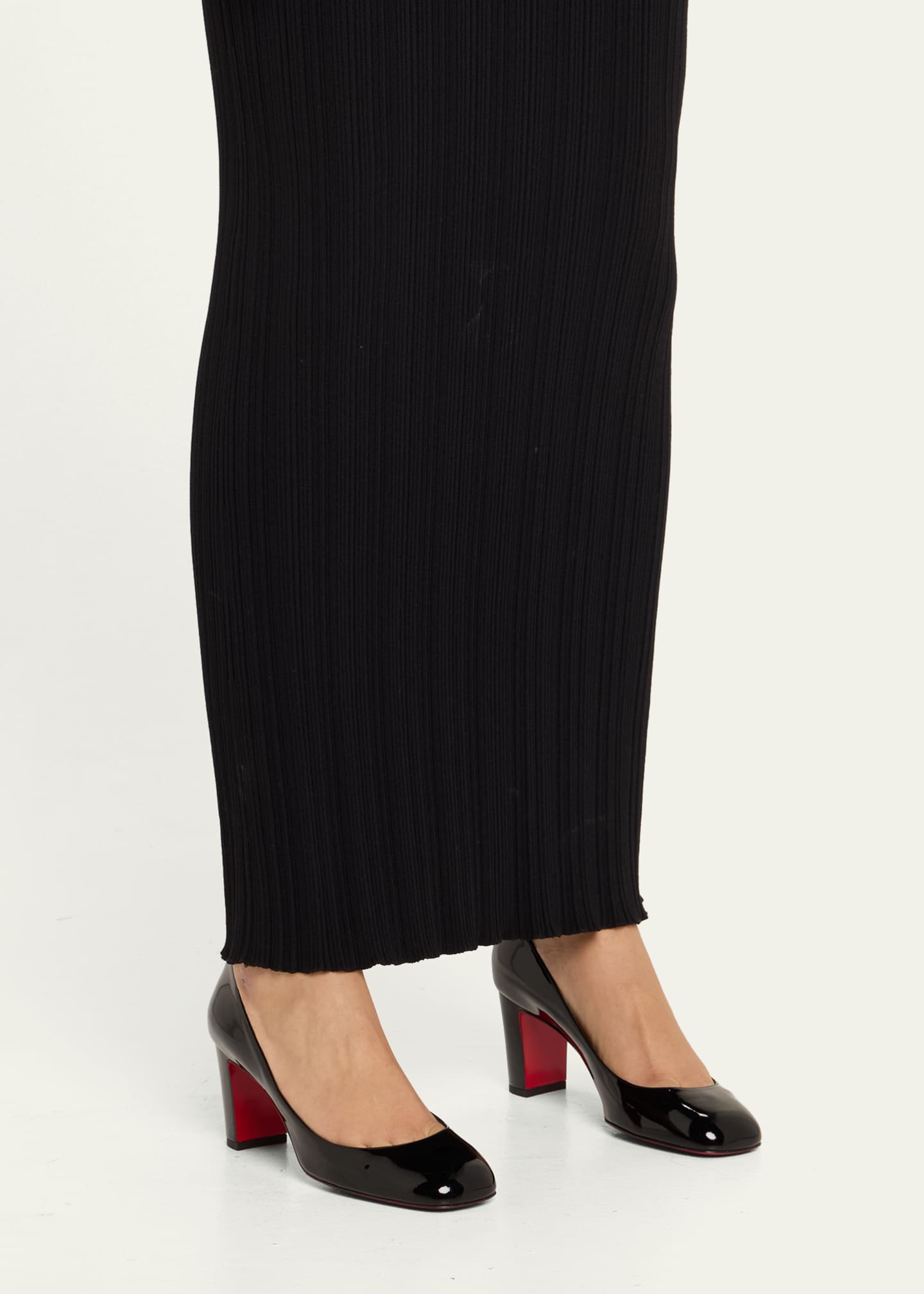 Christian Louboutin Cadrilla Patent Block Heel Red Sole Pump