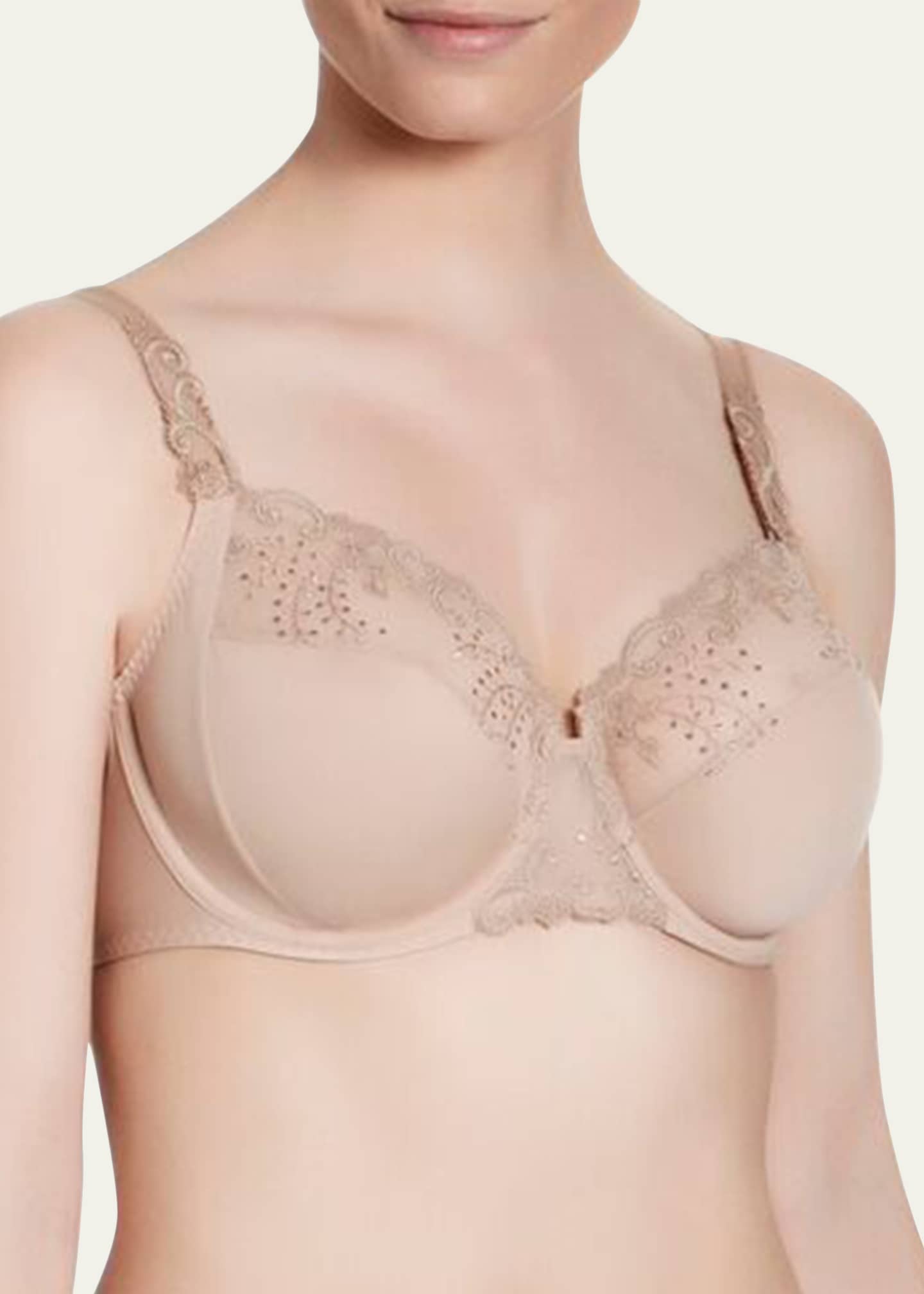 Reggiseno Senza Spalline Trasformabile Simone Perele Delice – Coppe Morbide, Ricamo Floreale, Fino A Coppa F