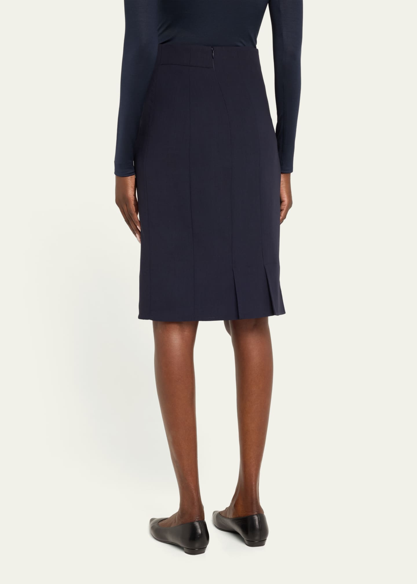 Akris Wool-Blend Knee-Length Pencil Skirt - Bergdorf Goodman