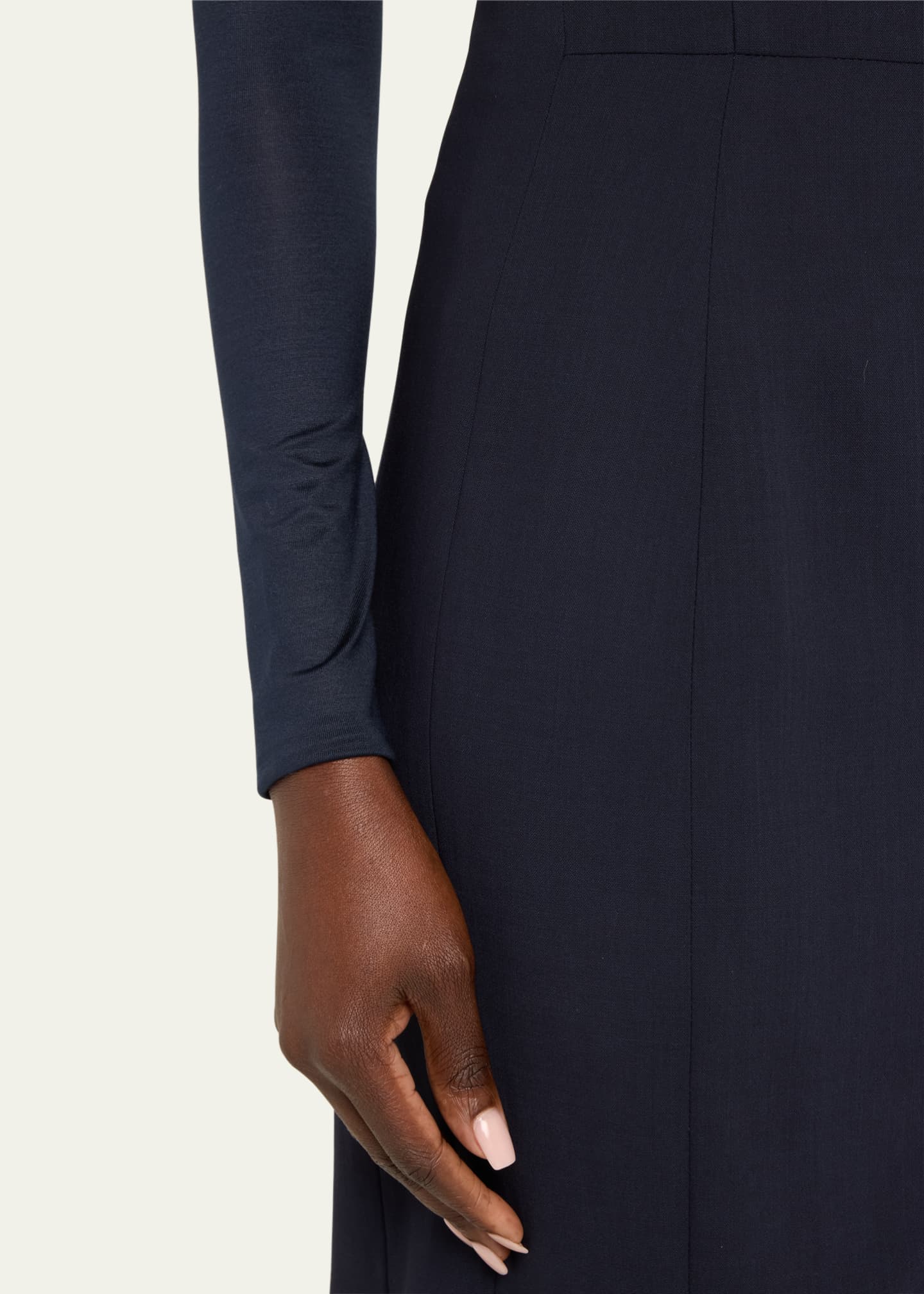 Akris Wool-Blend Knee-Length Pencil Skirt Image 5 of 5
