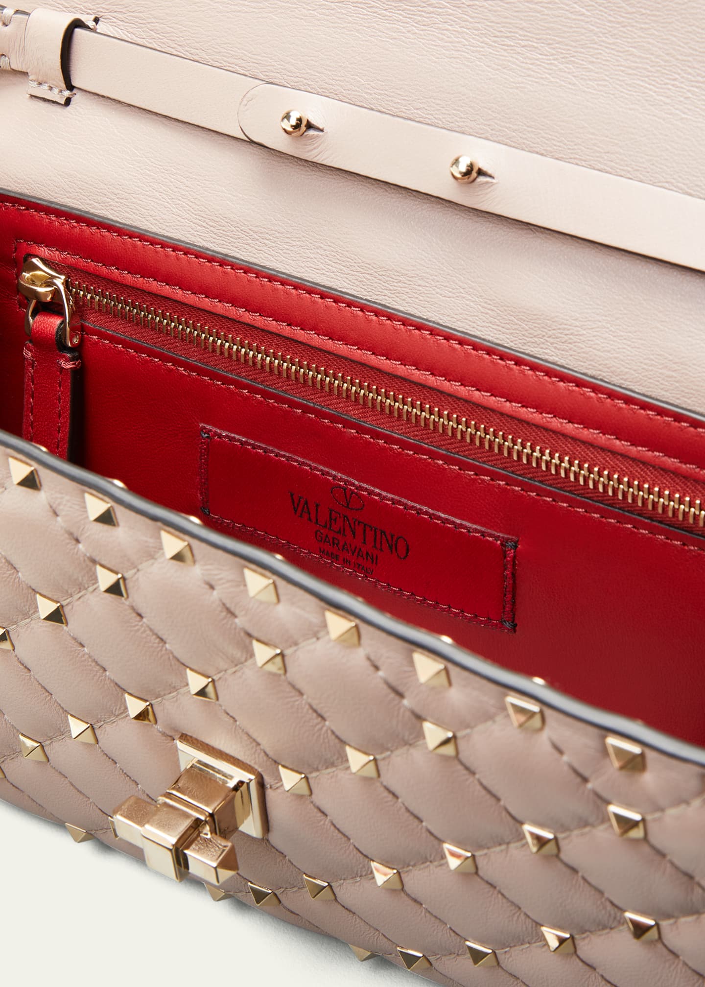 Valentino Garavani Quilted Rockstud Spike Chain Shoulder Bag