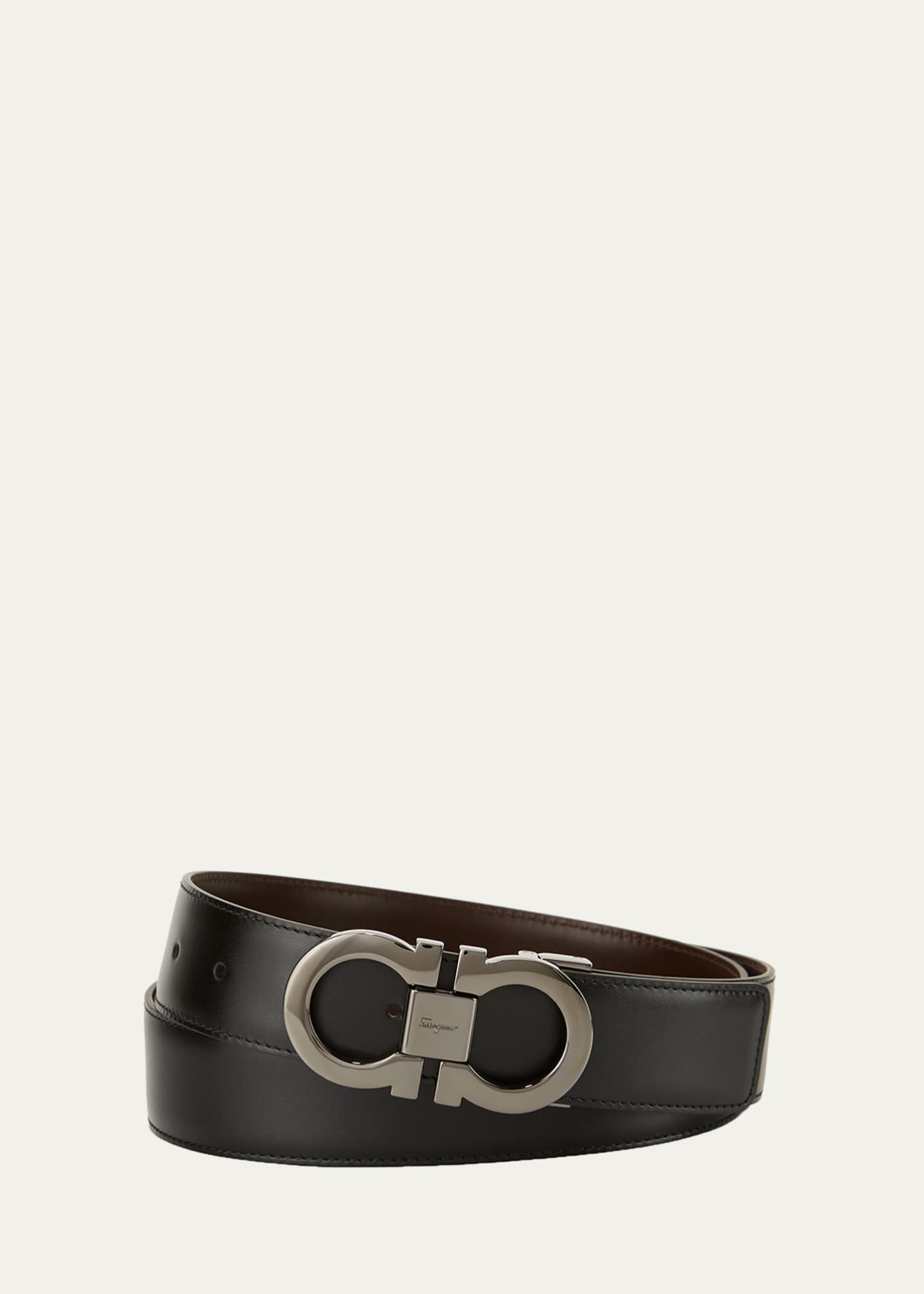 Ferragamo Men s Reversible Leather Double Gancio Belt Bergdorf Goodman