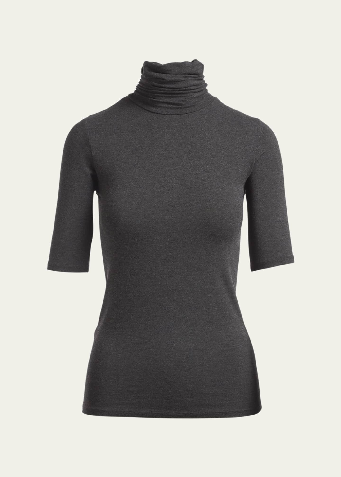 Majestic Filatures Soft Touch Half-Sleeve Turtleneck Image 1 of 5