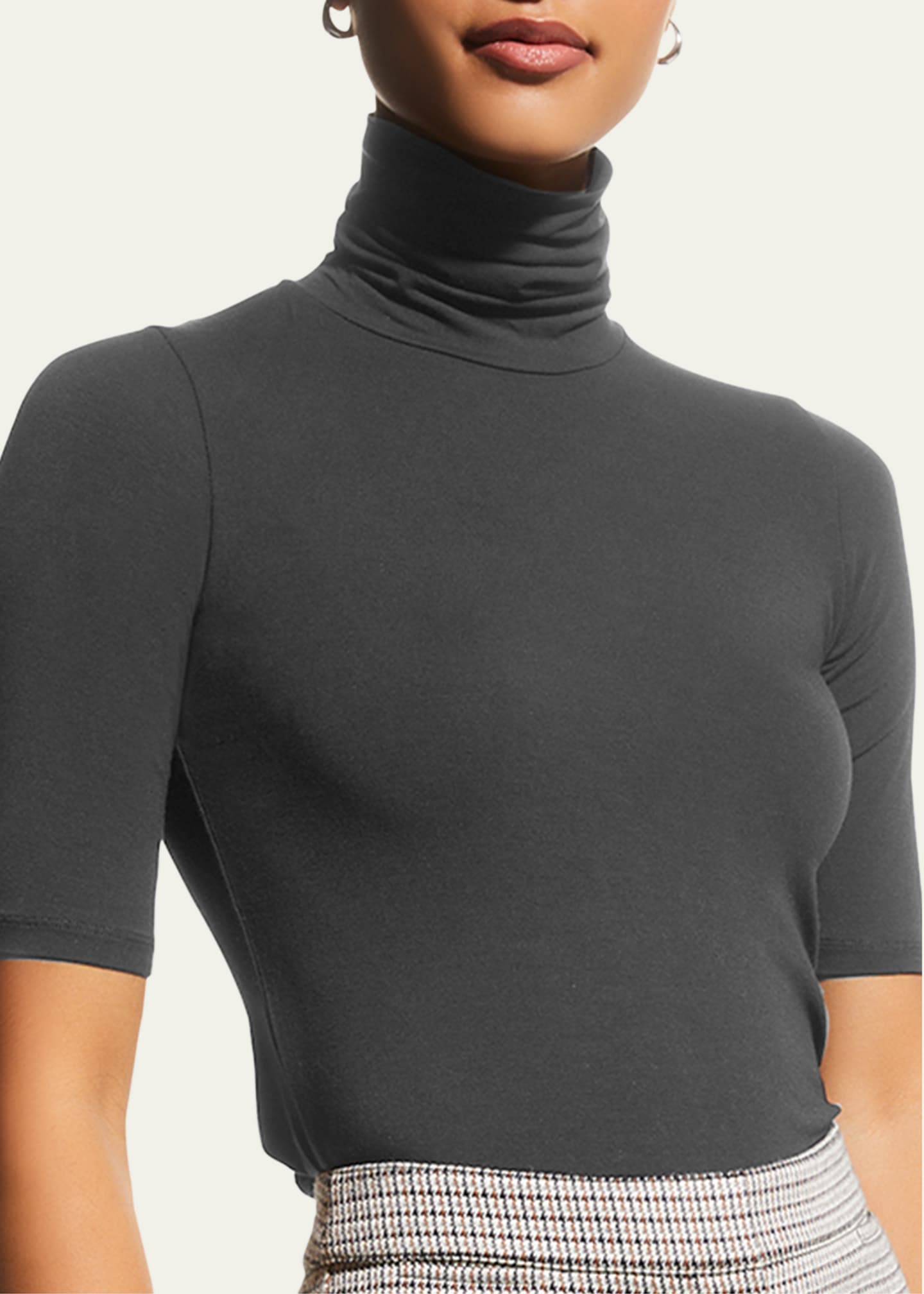 Majestic Filatures Soft Touch Half-Sleeve Turtleneck Image 5 of 5
