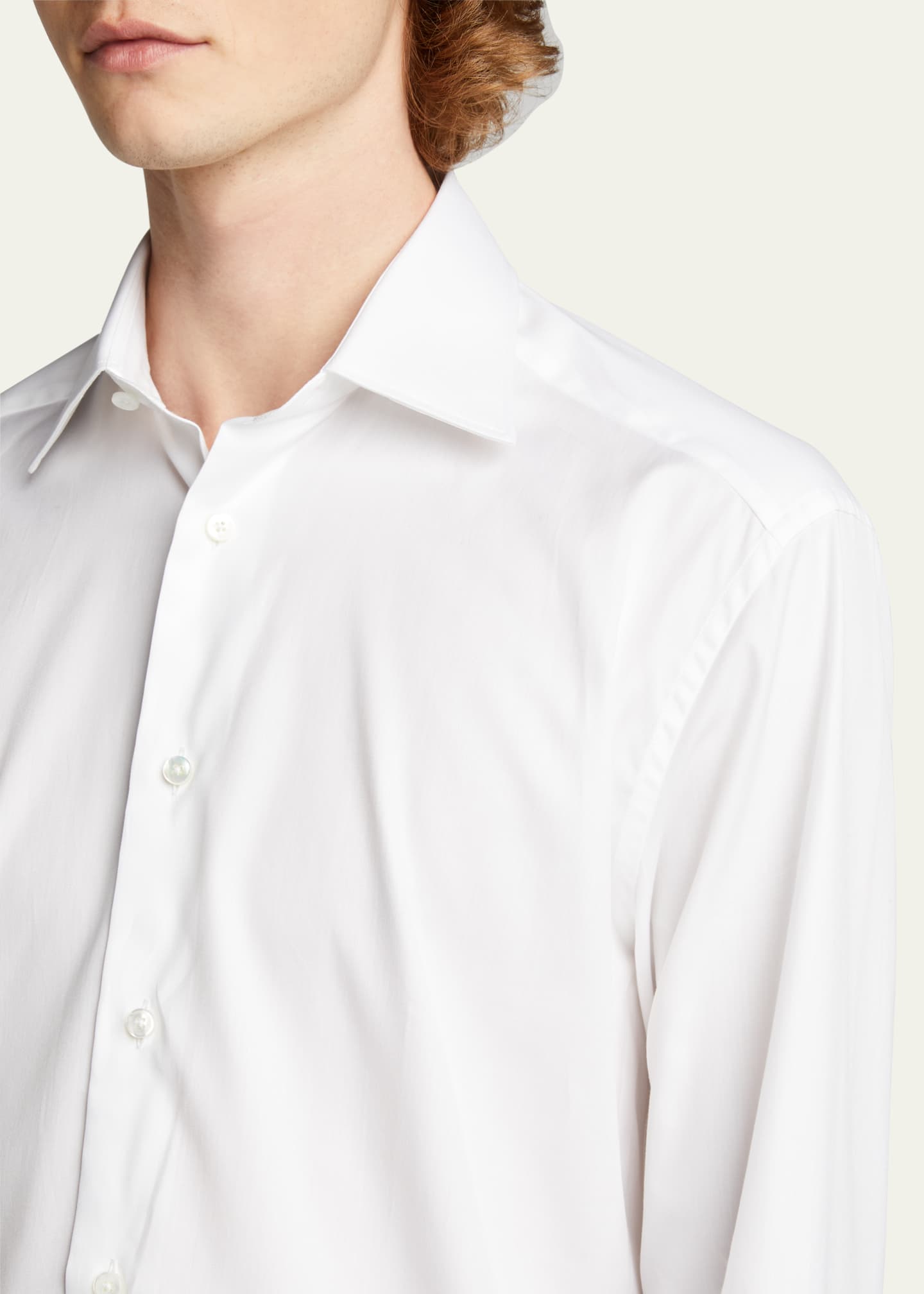 ZEGNA Men's Trofeo Solid Regular-Fit Dress Shirt Image 5 of 5