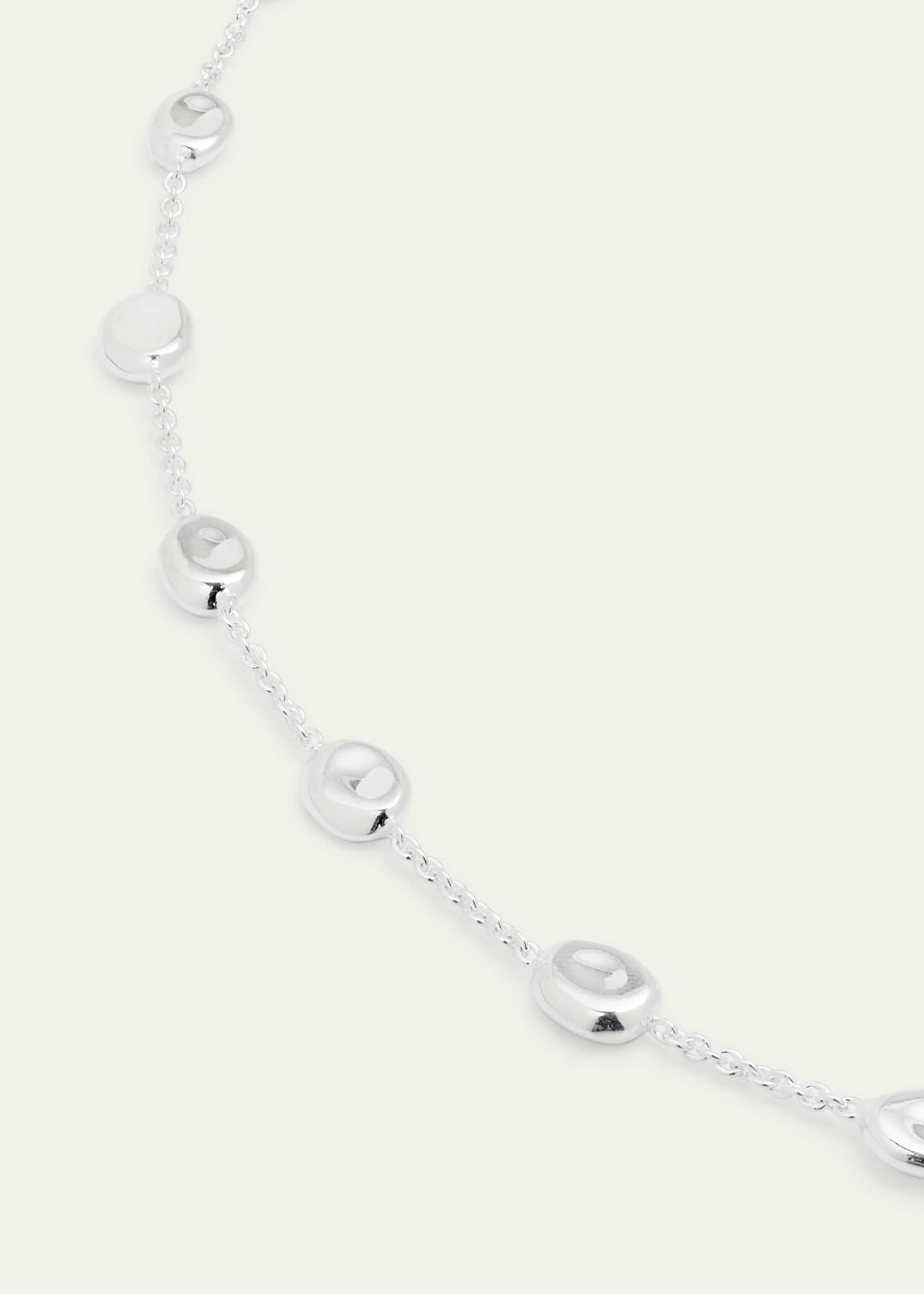 Ippolita Mini Hammered Bastille Link Necklace in Sterling Silver Image 2 of 3