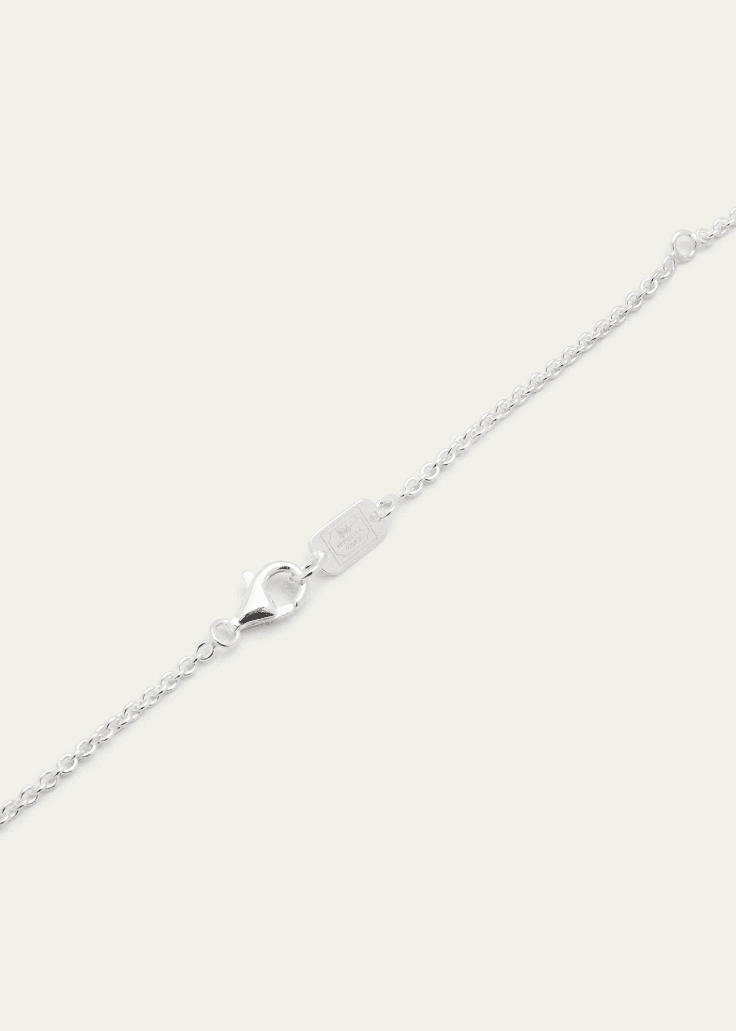 Ippolita Mini Hammered Bastille Link Necklace in Sterling Silver Image 3 of 3