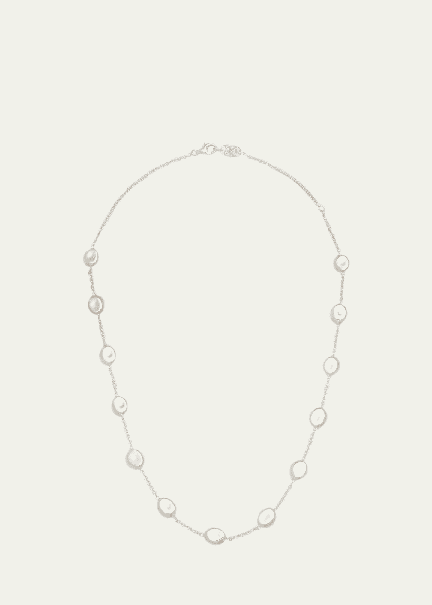 Ippolita Mini Hammered Bastille Link Necklace in Sterling Silver Image 1 of 3
