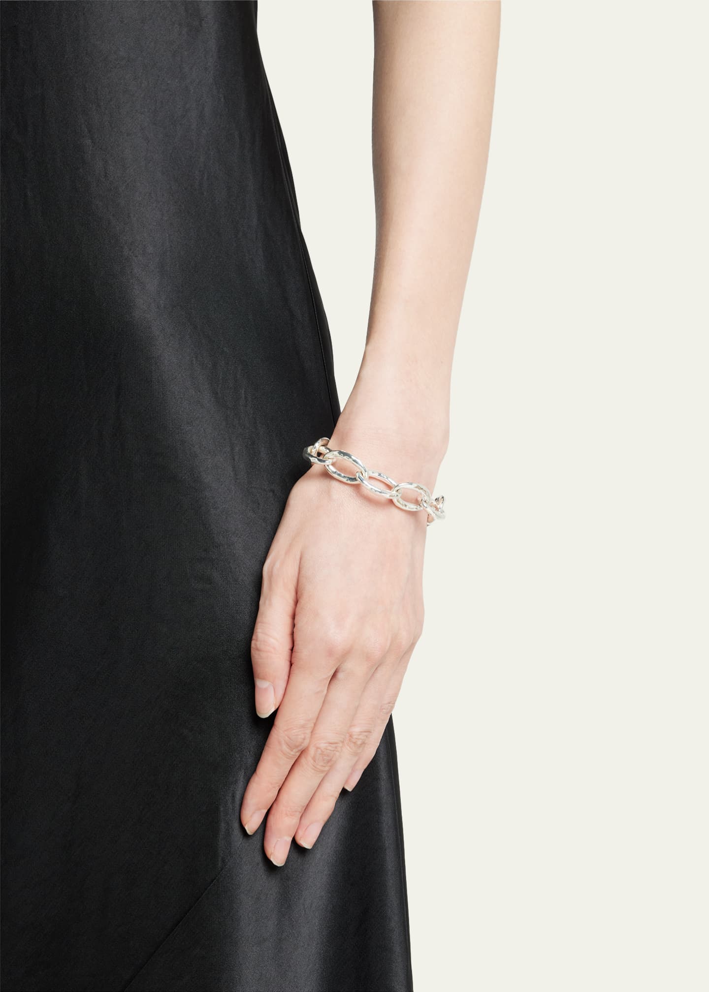 Ippolita Mini Hammered Bastille Link Bracelet in Sterling Silver Image 2 of 4