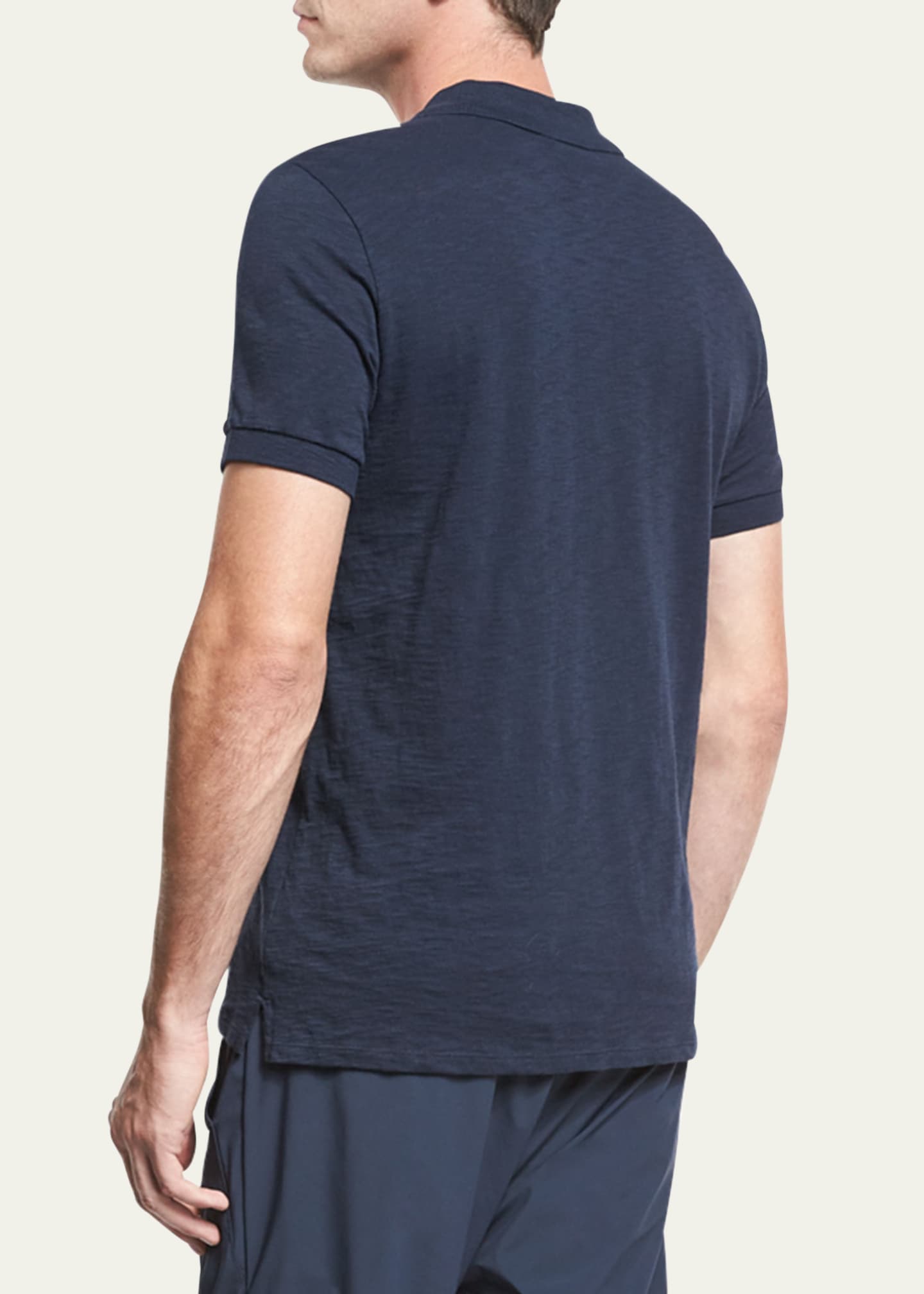 Vince Classic Slub Cotton Polo Shirt Image 3 of 3