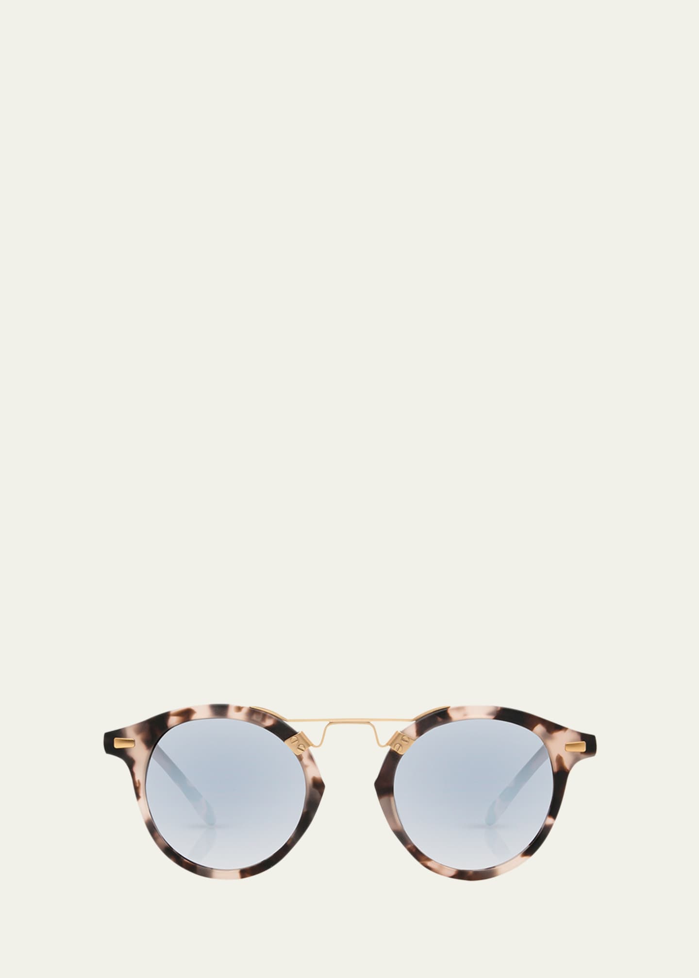 KREWE St. Louis Round Mirrored Sunglasses Bergdorf Goodman