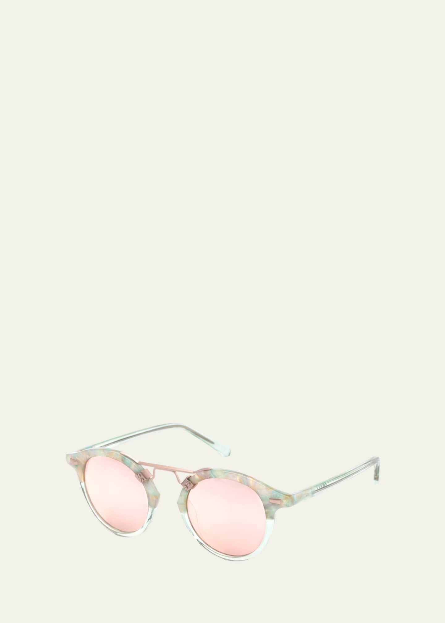 KREWE St. Louis Round Mirrored Sunglasses Bergdorf Goodman