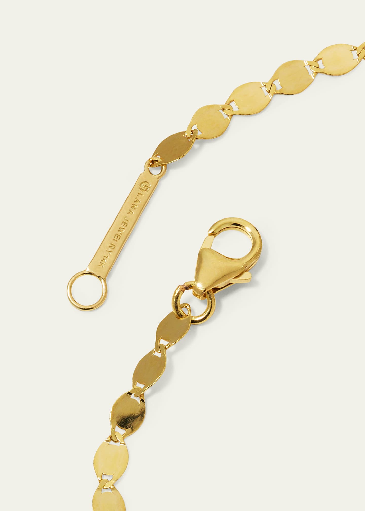 Lana Nude 14K Flat Link Chain Bracelet Image 4 of 4