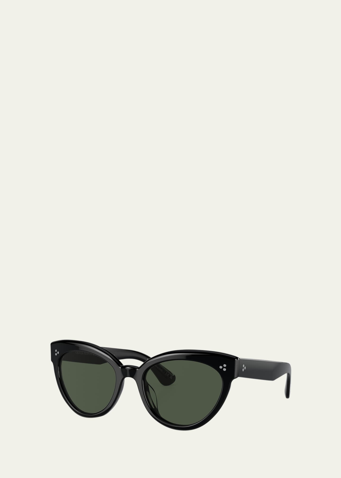Oliver Peoples Roella Polarized Cat Eye Sunglasses Black