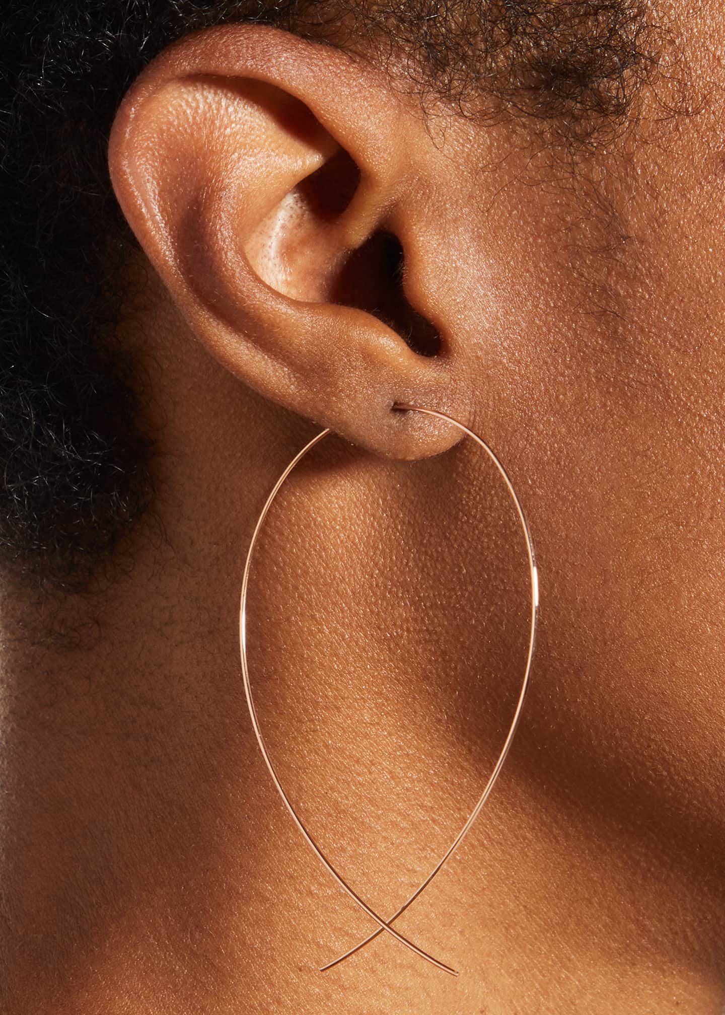 Lana Large Upside Down Hoop Earrings in 14K Gold