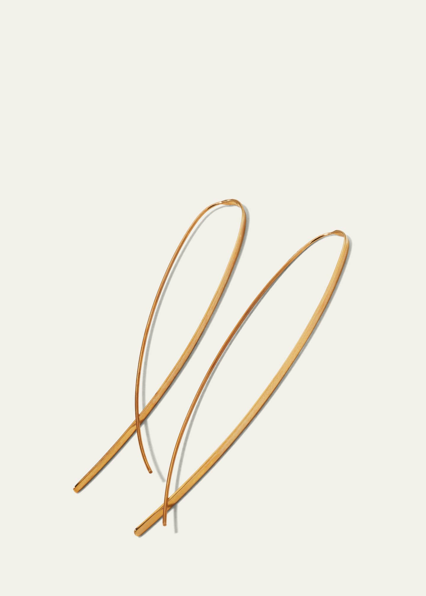 Lana 14k Elite Narrow Upside Down Hoop Earrings Image 3 of 4