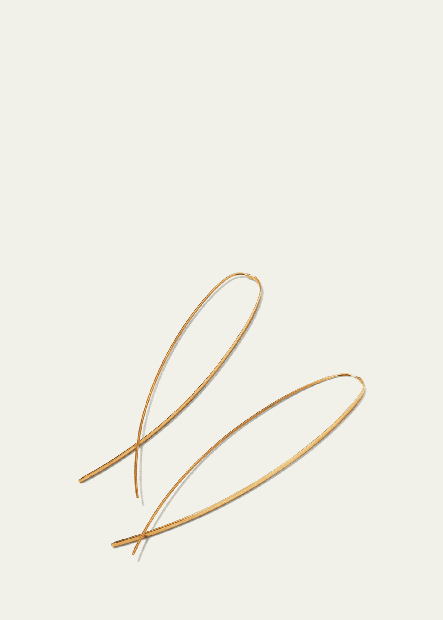 Lana 14k Elite Narrow Upside Down Hoop Earrings Image 4 of 4