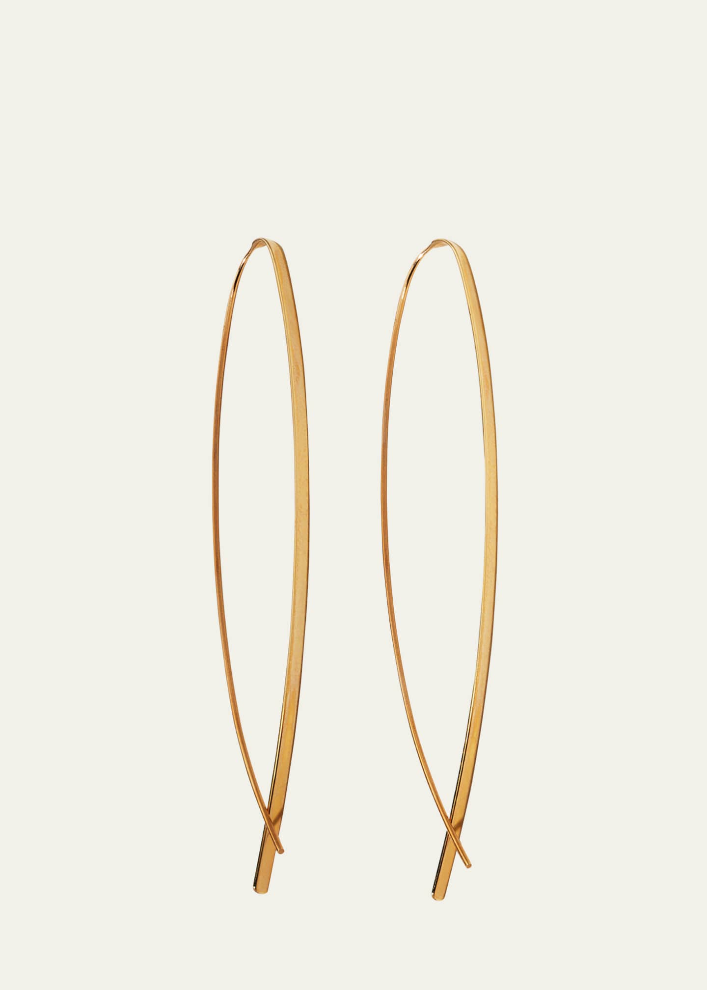Lana 14k Elite Narrow Upside Down Hoop Earrings Image 1 of 4