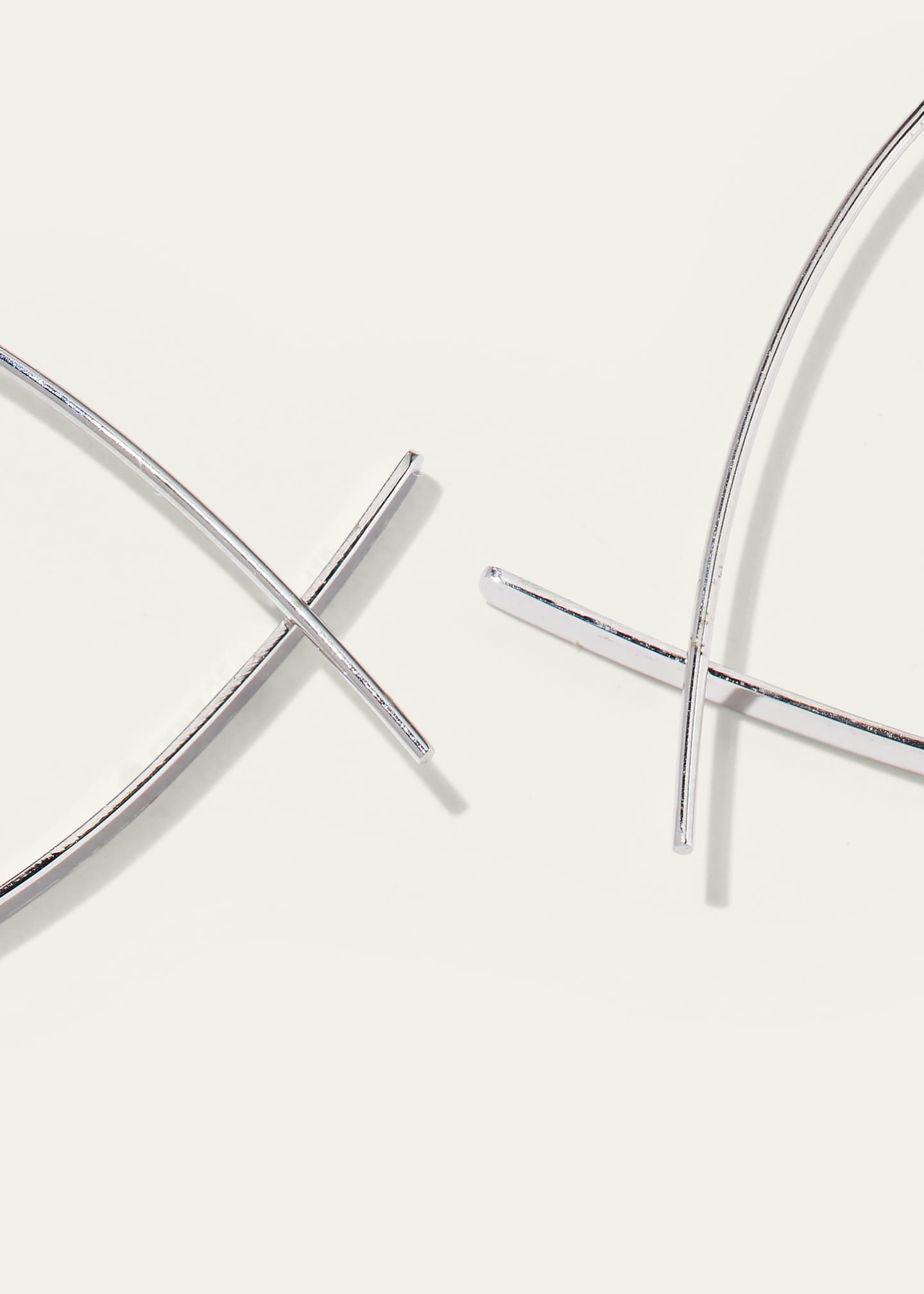 Lana Small Flat Diamond Hoop Earrings Image 4 of 4