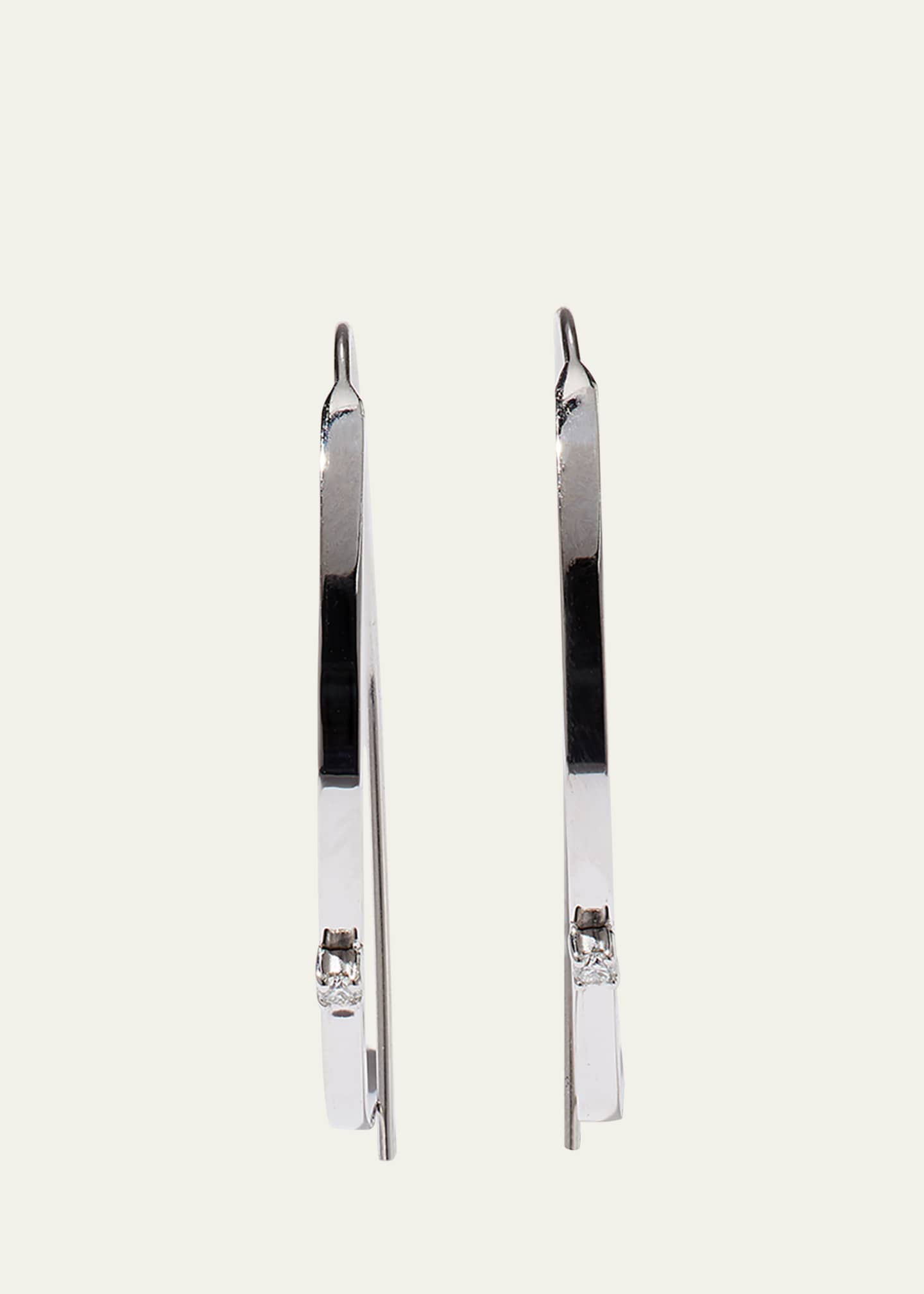 Lana Small Flat Diamond Hoop Earrings Image 1 of 4
